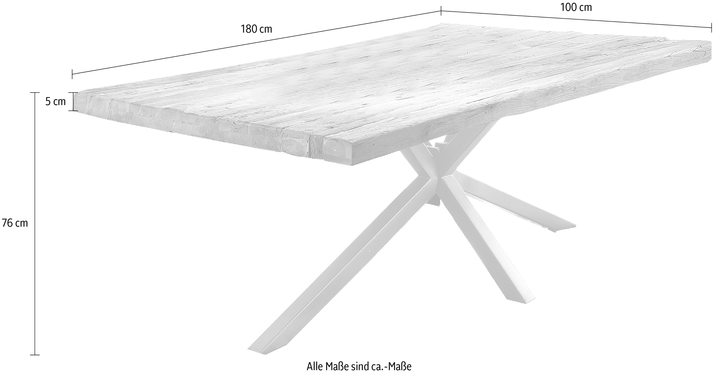 SIT Esstisch Platte aus recyceltem Teak