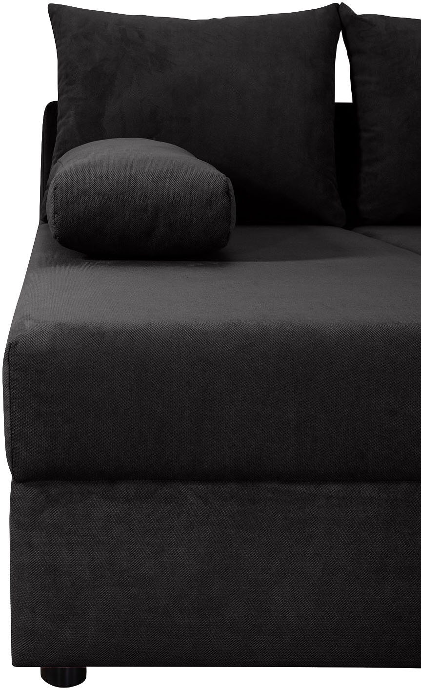 COLLECTION AB Wohnlandschaft »Pico U-Form, Breite 220, ohne Armlehne mit Schlaffunktion, Bettkasten«, Wohnlandschaft,2 X Ottomane,Polyätherschaum Polsterung