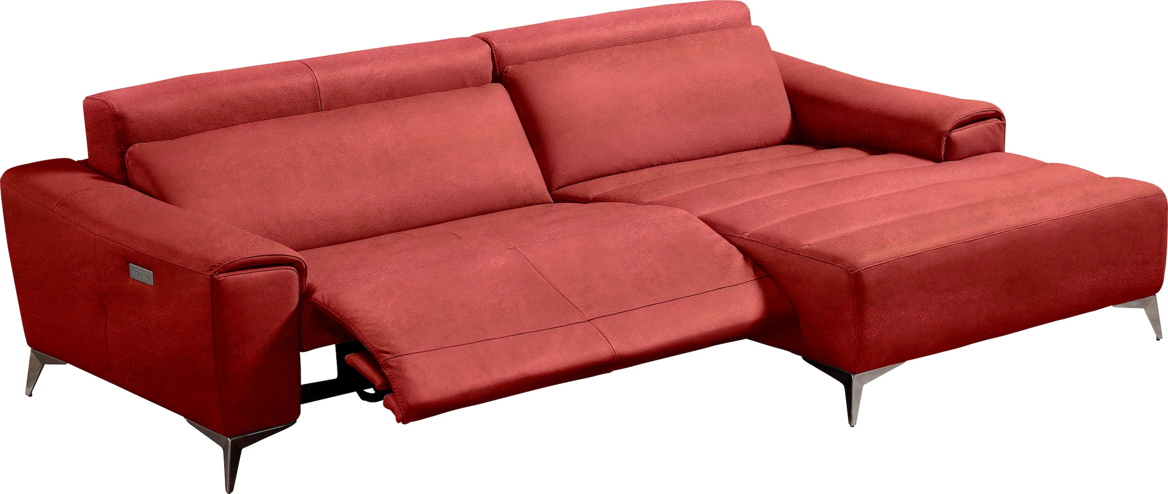 Ecksofa »Suzette, Designsofa mit hohem Sitzkomfort«, mit Recamiere, inkl. 1...