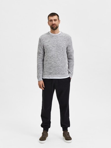 SELECTED HOMME Rundhalspullover »SLHVINCE LS KNIT BUBBLE CREW NECK NOOS«