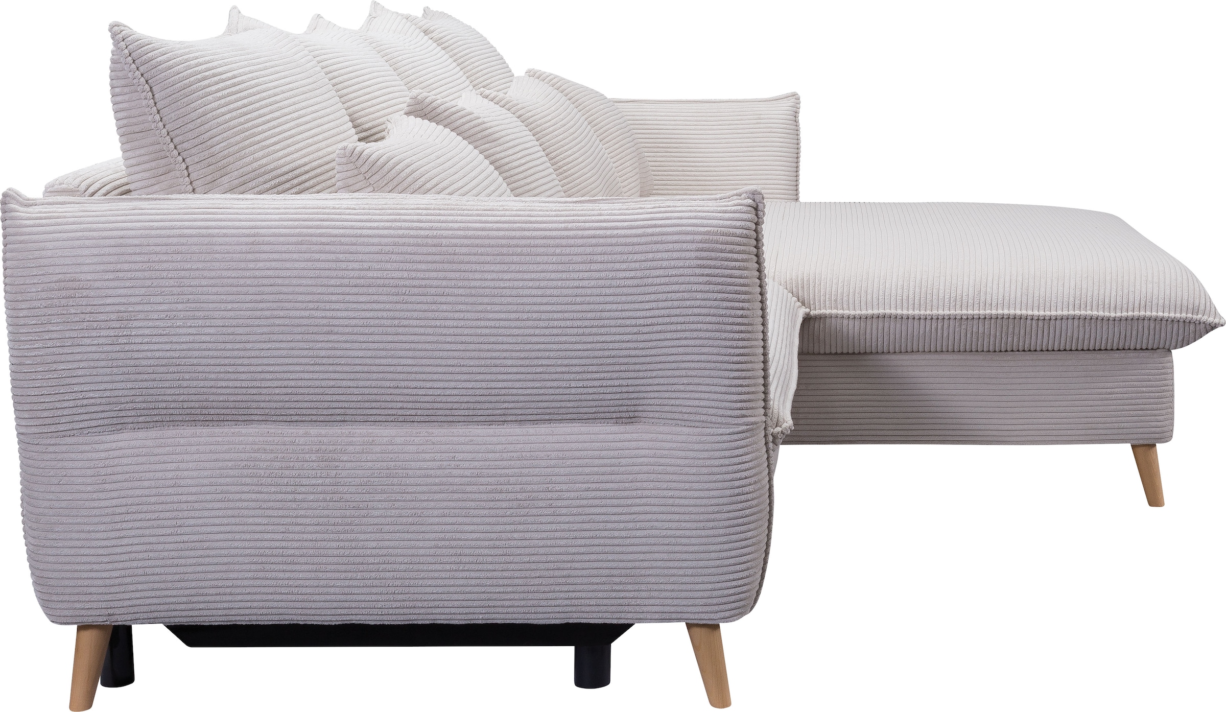 exxpo - sofa fashion Ecksofa »WALPY«, L-Form, wahlweise mit Bettfunktion und Bettkasten, in Cord