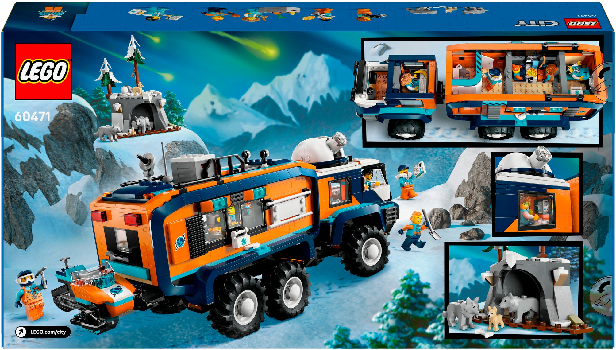 LEGO® Konstruktionsspielsteine »Arktis-Truck mit Labor (60471), LEGO City«, (1064 St.), Made in Europe