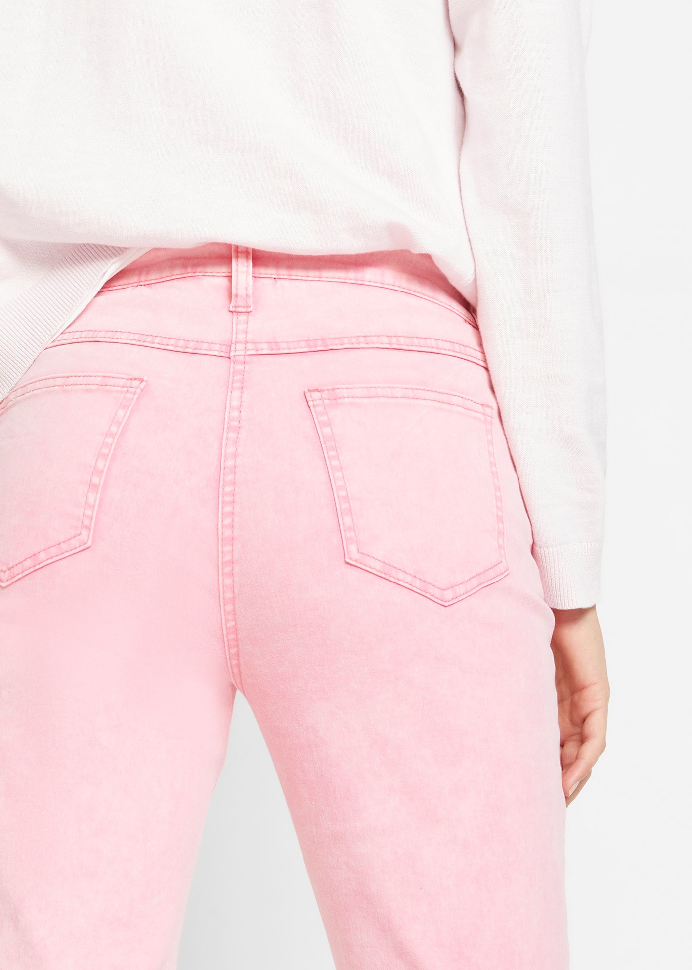 bonprix Webhose »Verkürzte Twill-Hose im Used-Look«  Verkürzte Twill-Hose im Used-Look