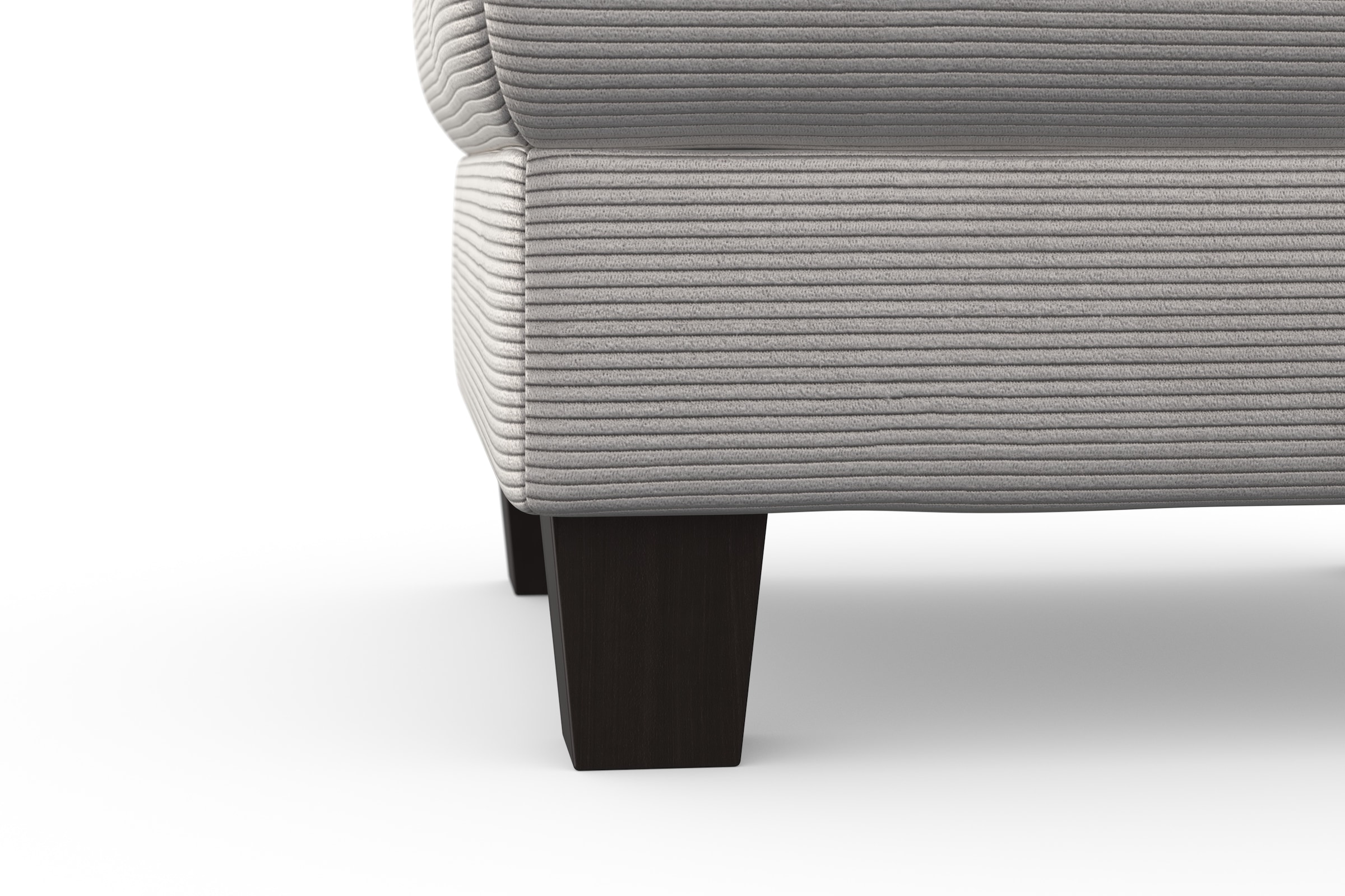 Home affaire Polsterhocker »Summer« inkl. Stauraum, Cord-Bezug, wengefarbene Holzfüße