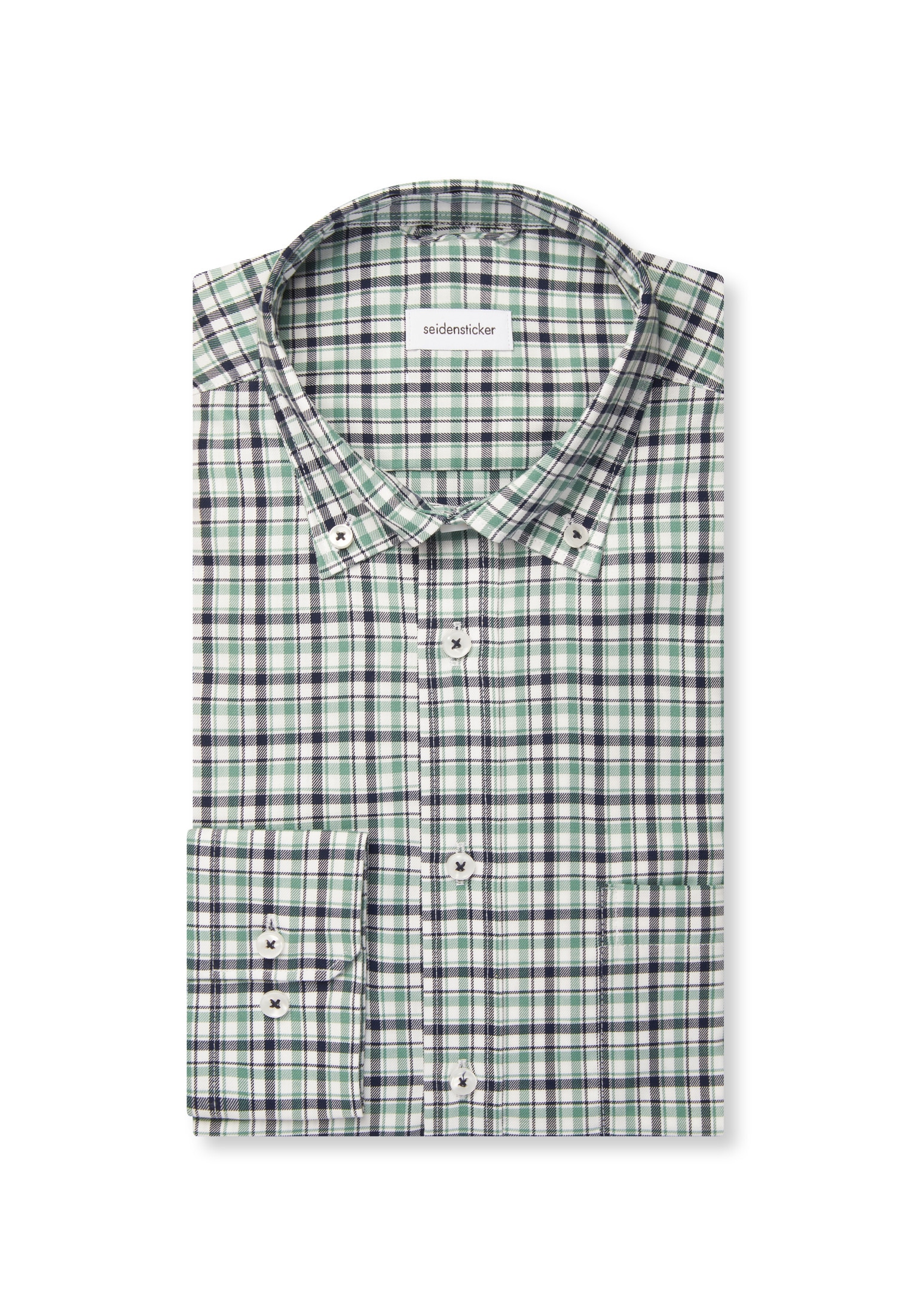 seidensticker Businesshemd »Regular« Regular 1/1 Button-Down-Kragen Karo