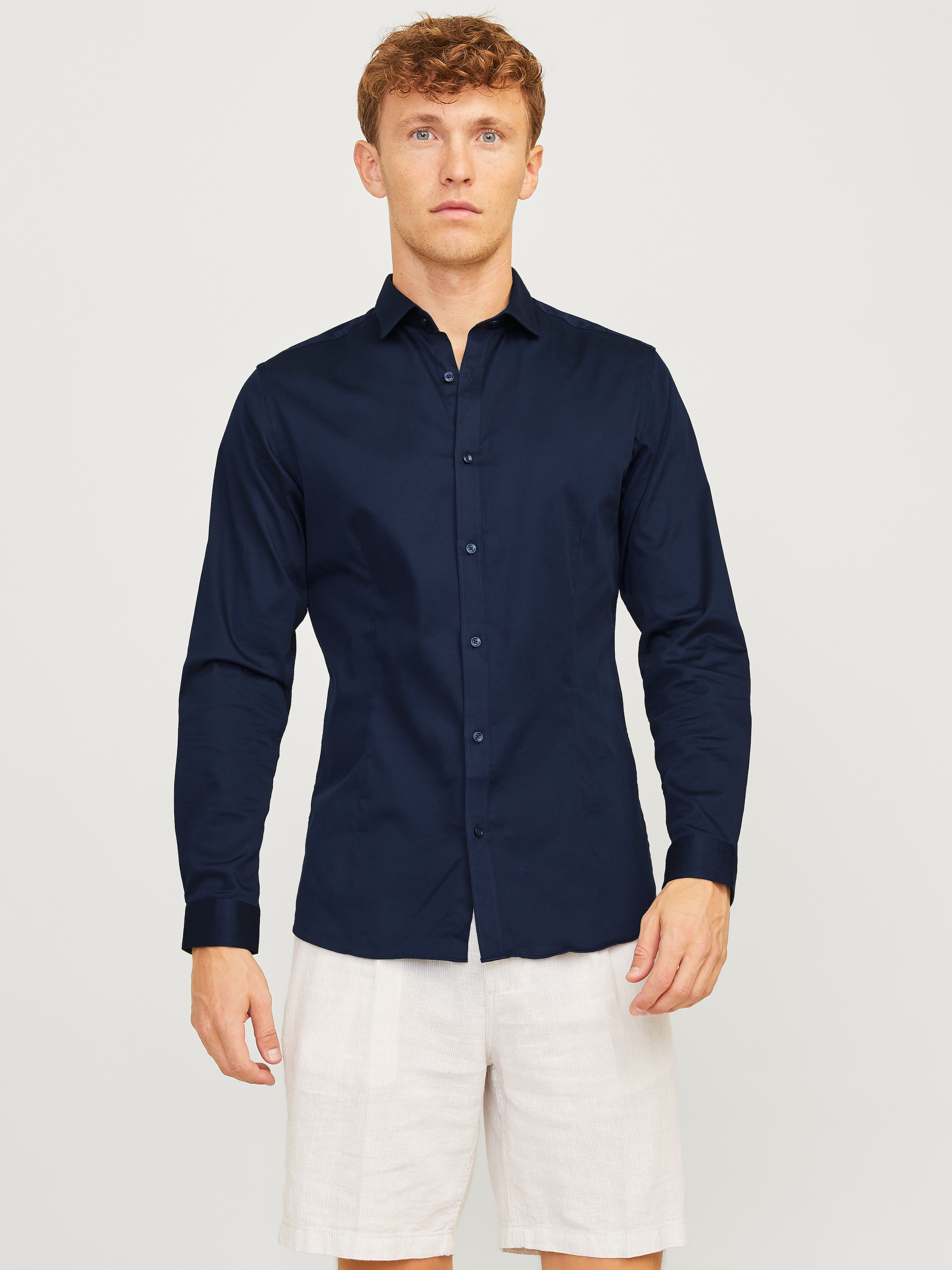 Jack & Jones Langarmhemd »JJPRPARMA SHIRT L/S NOOS« mit Hemdkragen