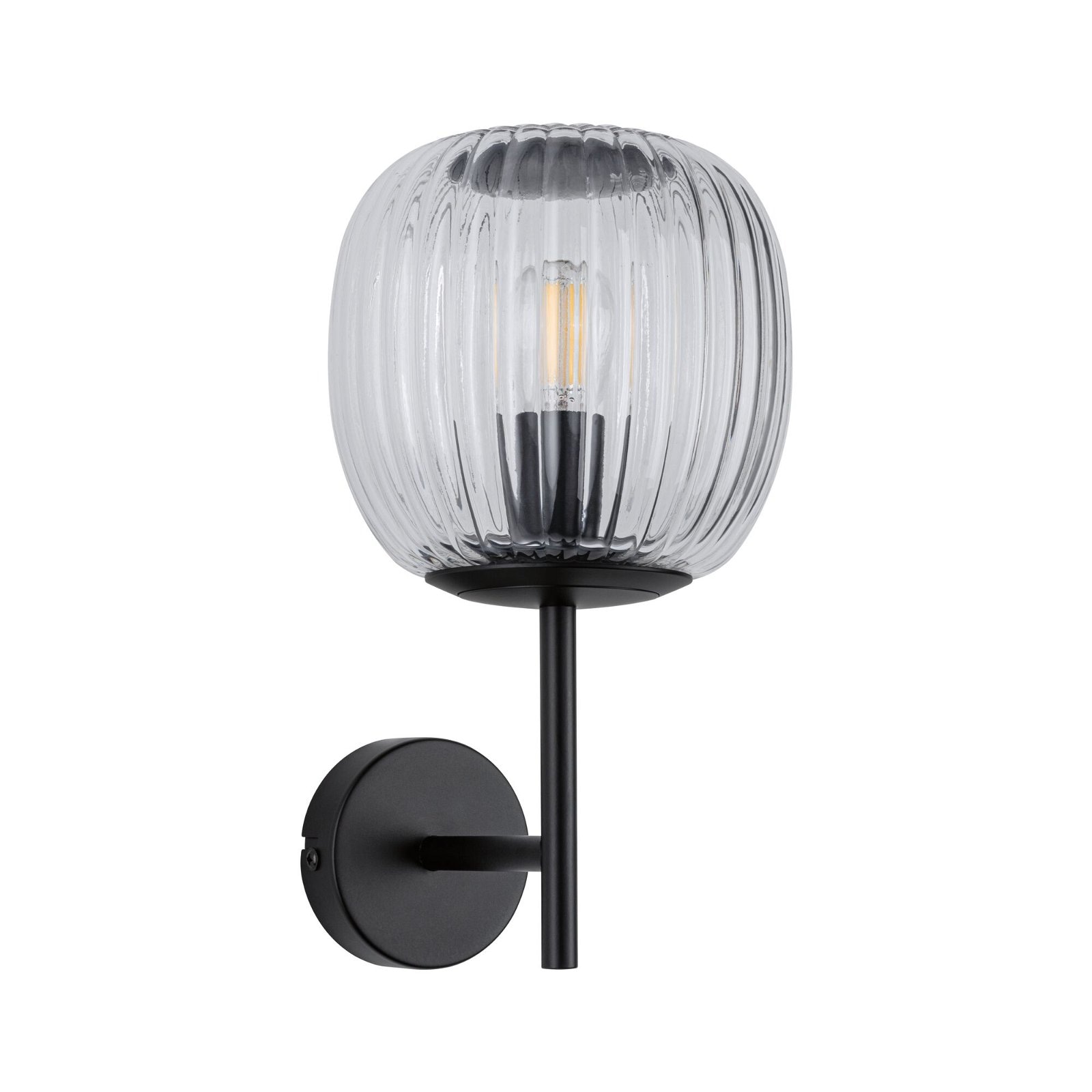 Paulmann Wandleuchte »Ruya IP44 E14 230V max. 20W Glas, Schwarz matt«, 1 flammig, Leuchtmittel E14 | ohne Leuchtmittel