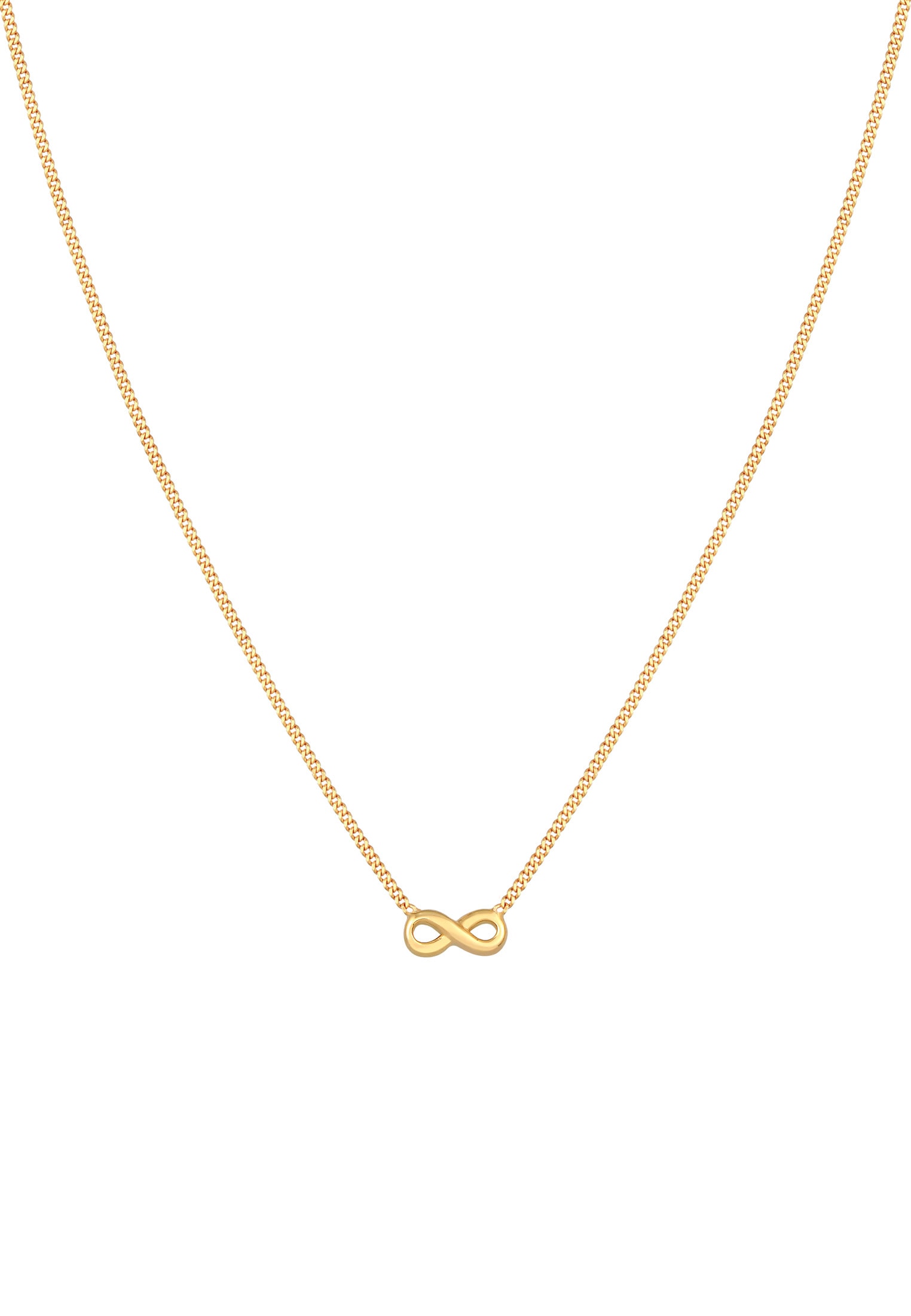 Elli Premium Kette mit Anhänger »Halskette Infinity Symbol Unendlichkeit 585 Gelbgold«