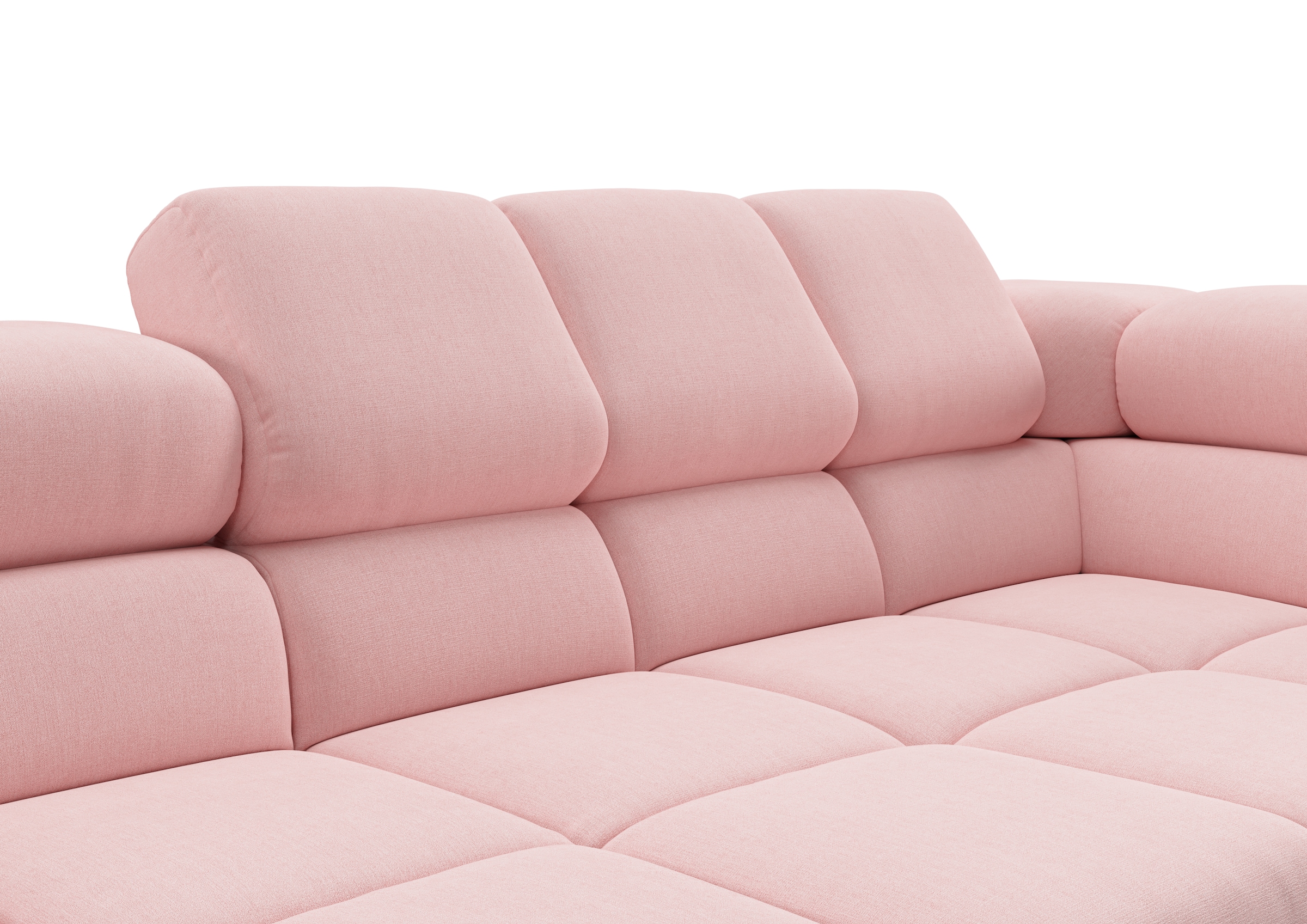 Home affaire Big-Sofa »Ancona modern, elegant, bequem, viel Platz, B/T/H: 290/110/70 cm« auffällige Steppung, inkl. 2 Zierkissen und verstellbaren Kopfstützen