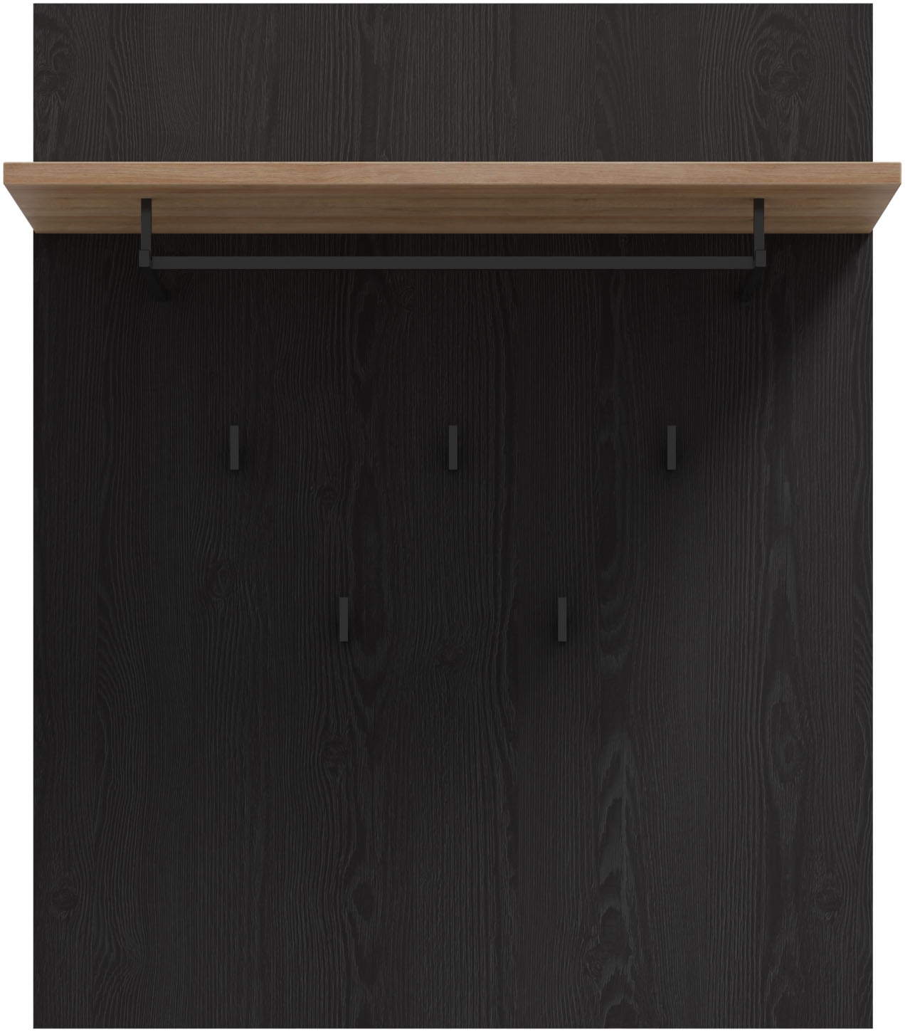 FORTE Garderobenpaneel »Bohol Paneel 5 Haken, Kleiderstange, Ablageboden« B/H/T 86,5/1056/30 cm