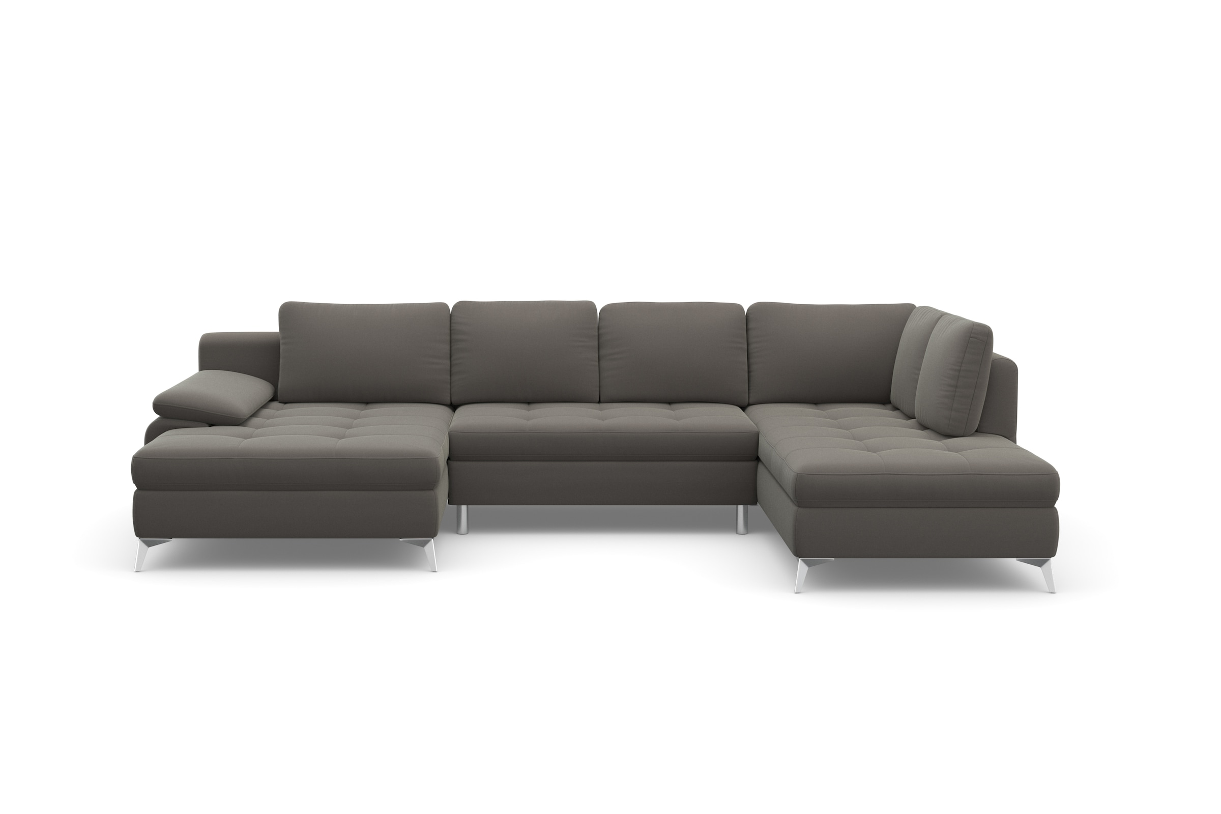 sit&more Wohnlandschaft »Latigo U-Form« mit Recamiere, wahlweise mit Bettfunktion und Bettkasten