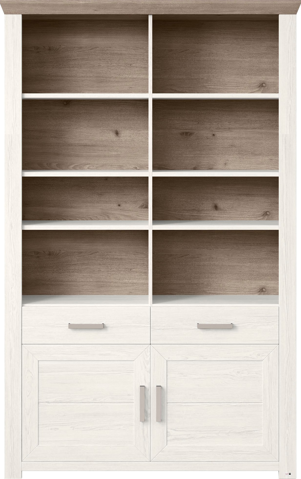 set one by Musterring Aktenregal »York«, offenes Design, wahlweise mit Beleuchtung, 3 Farben, Breite 129 cm