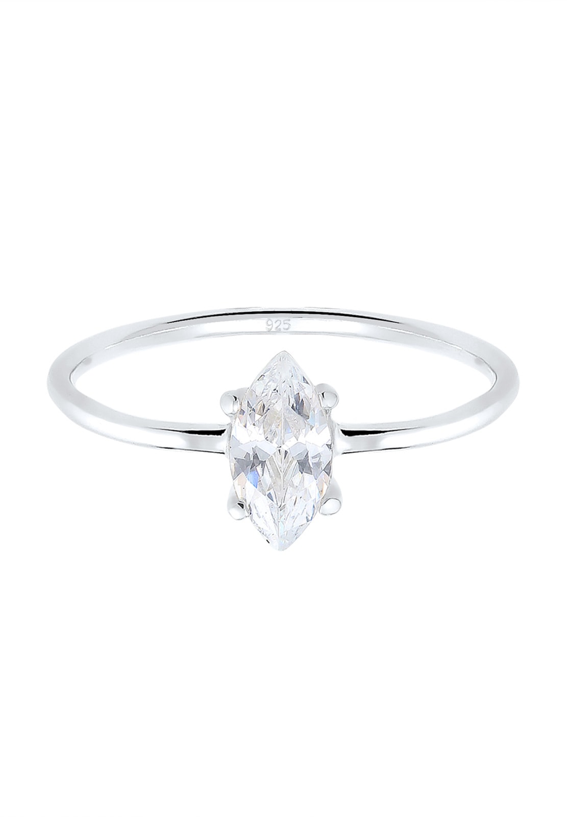 Elli Verlobungsring »Ring Verlobung Marquise Zirkonia Stein 925 Silber«