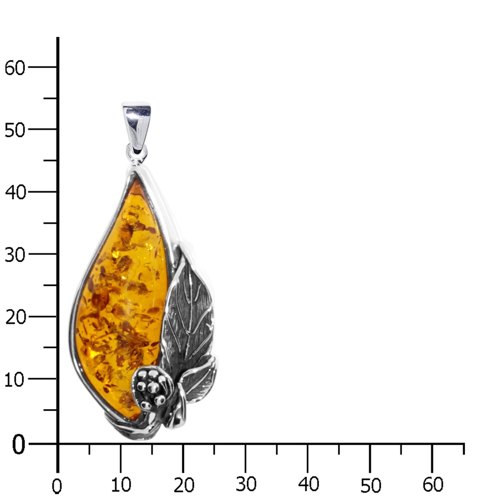 OSTSEE-SCHMUCK Kettenanhänger »- Jana 52 mm - Silber 925/000 - Bernstein«