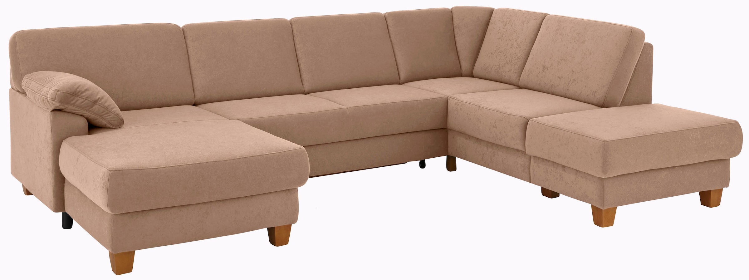 Home affaire Wohnlandschaft »Belfort U-Form« mit Federkern, wahlweise mit Bettfunktion und Stauraum