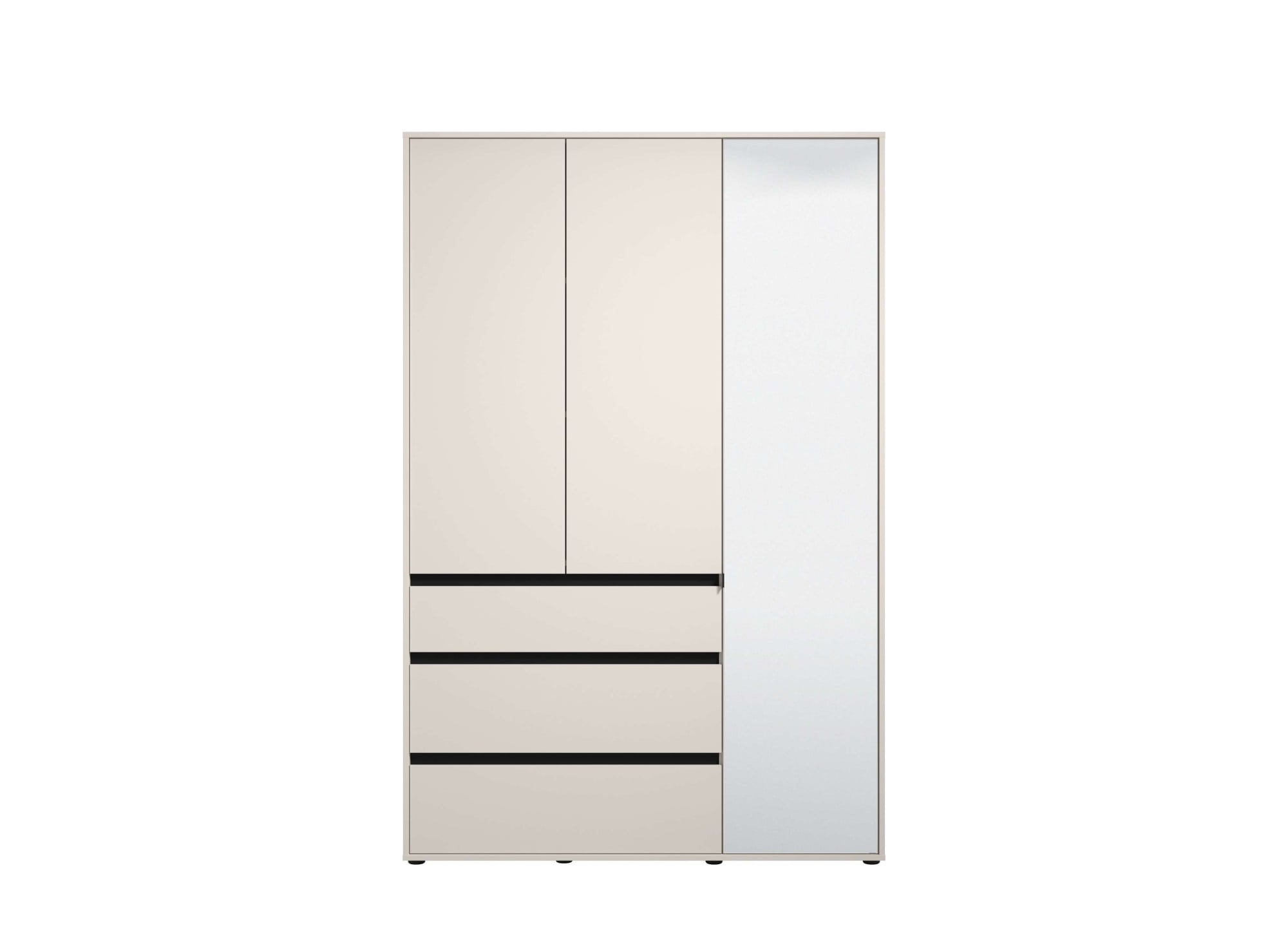 Home affaire Kleiderschrank »Corbett, grifflose Optik, FSC-zertifziert, Made in Europe« 138 oder 182,5cm breit, 211cm hoch und 54,5cm tief,  mit Spiegel, 3 Schubladen und Innenausstattung