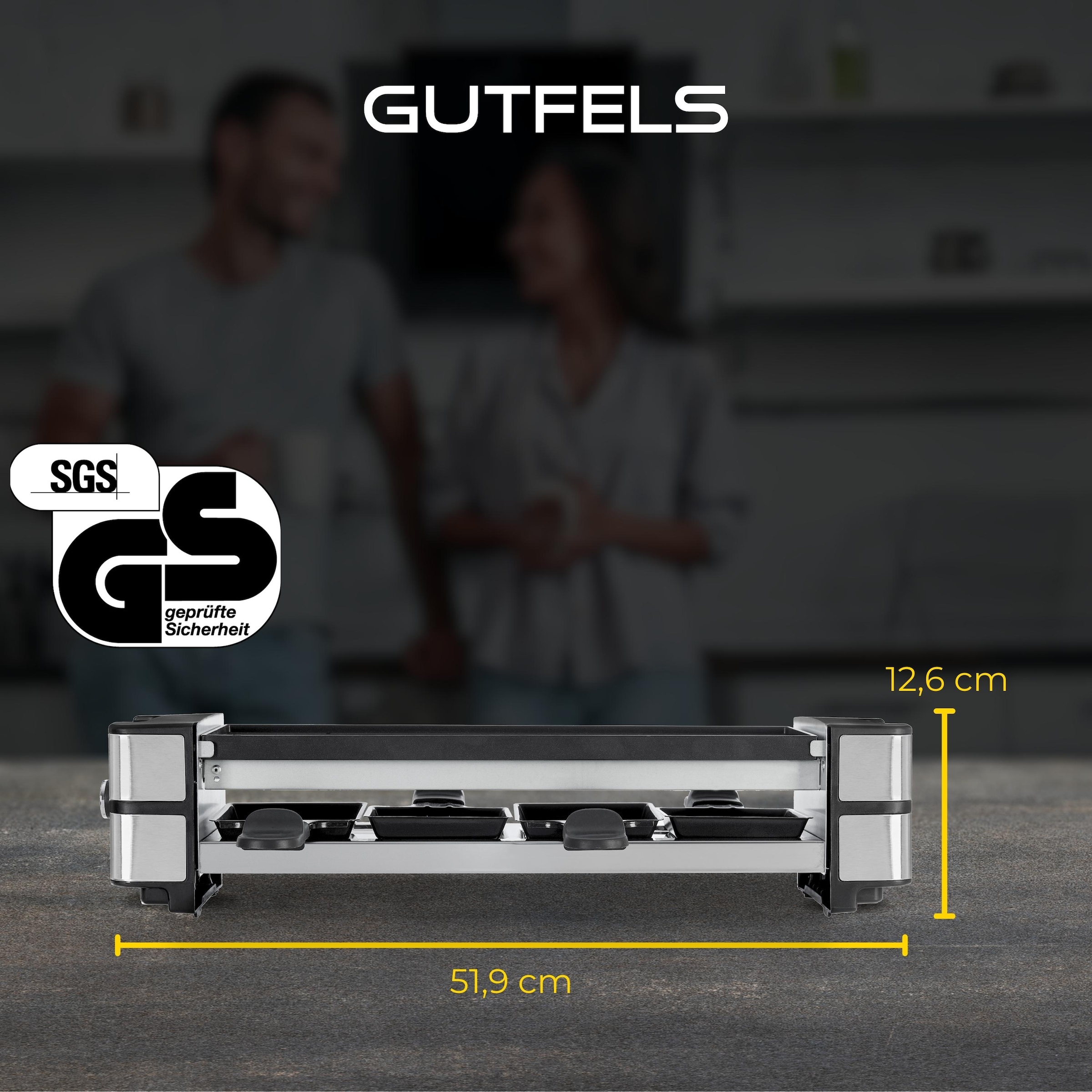 Gutfels Raclette »RACLETTE 4005«, 4 St. Raclettepfännchen, 600 W, 600 Watt, 4 Personen