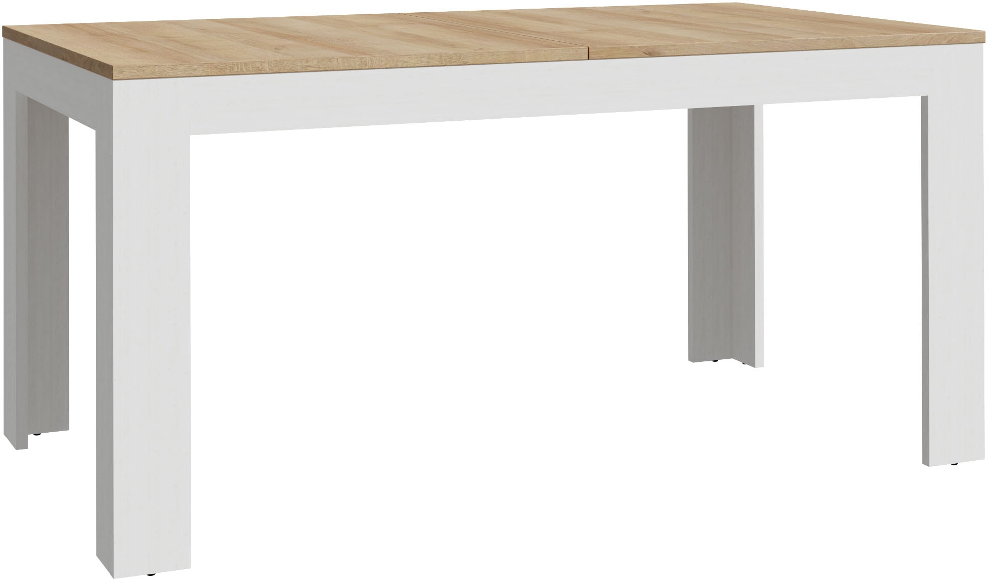 Bohol Extending Dining Table in Riviera Oak/White, none