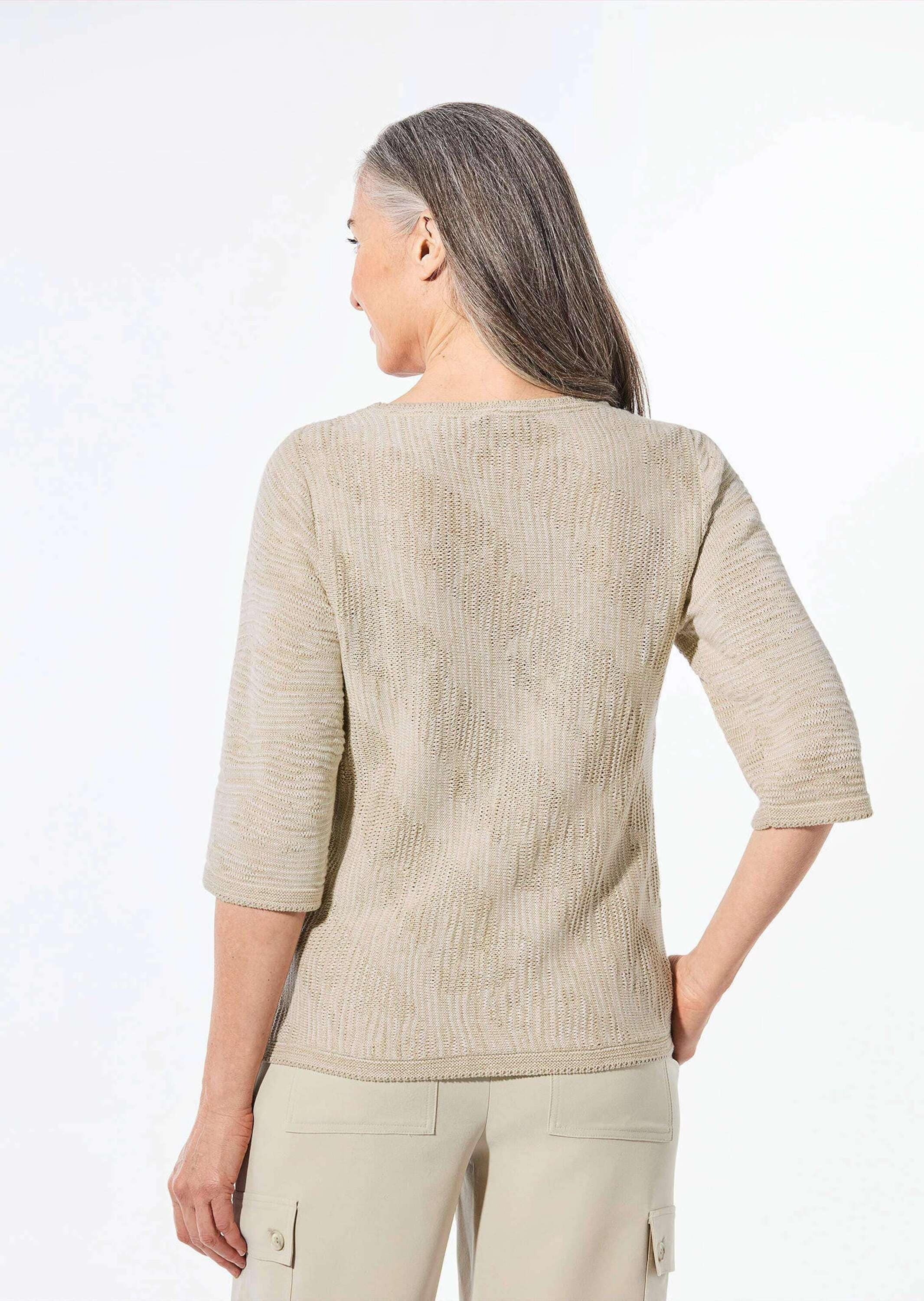 GOLDNER Rundhalspullover »Strickpullover Strickpullover mit U-Boot-Ausschnitt«