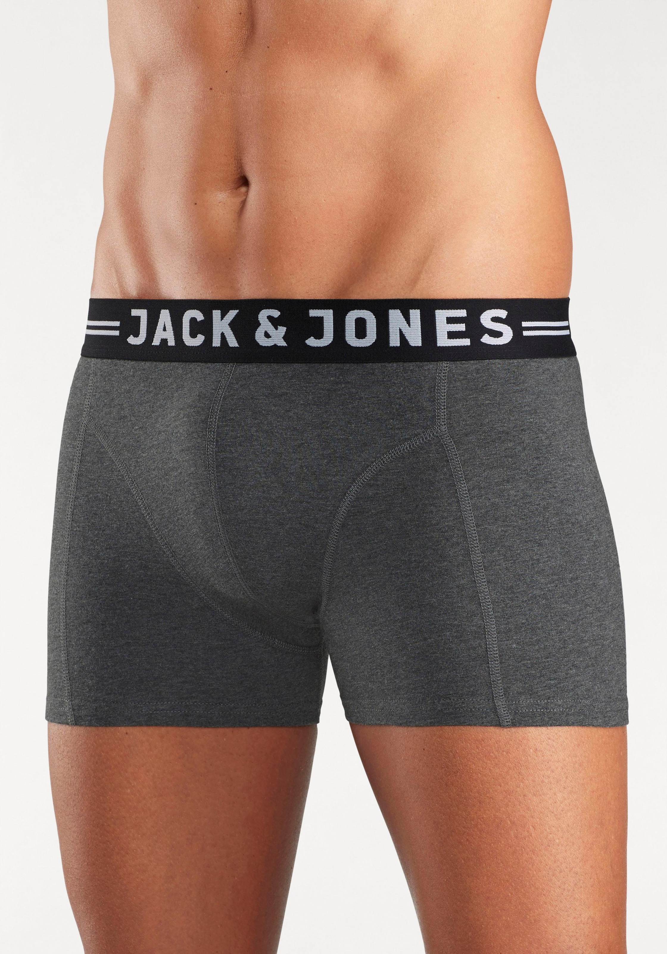 Jack & Jones Boxer »JAC Lichfield Trunks«, (Packung, 3 St.), mit kontrastfarbigem Bund