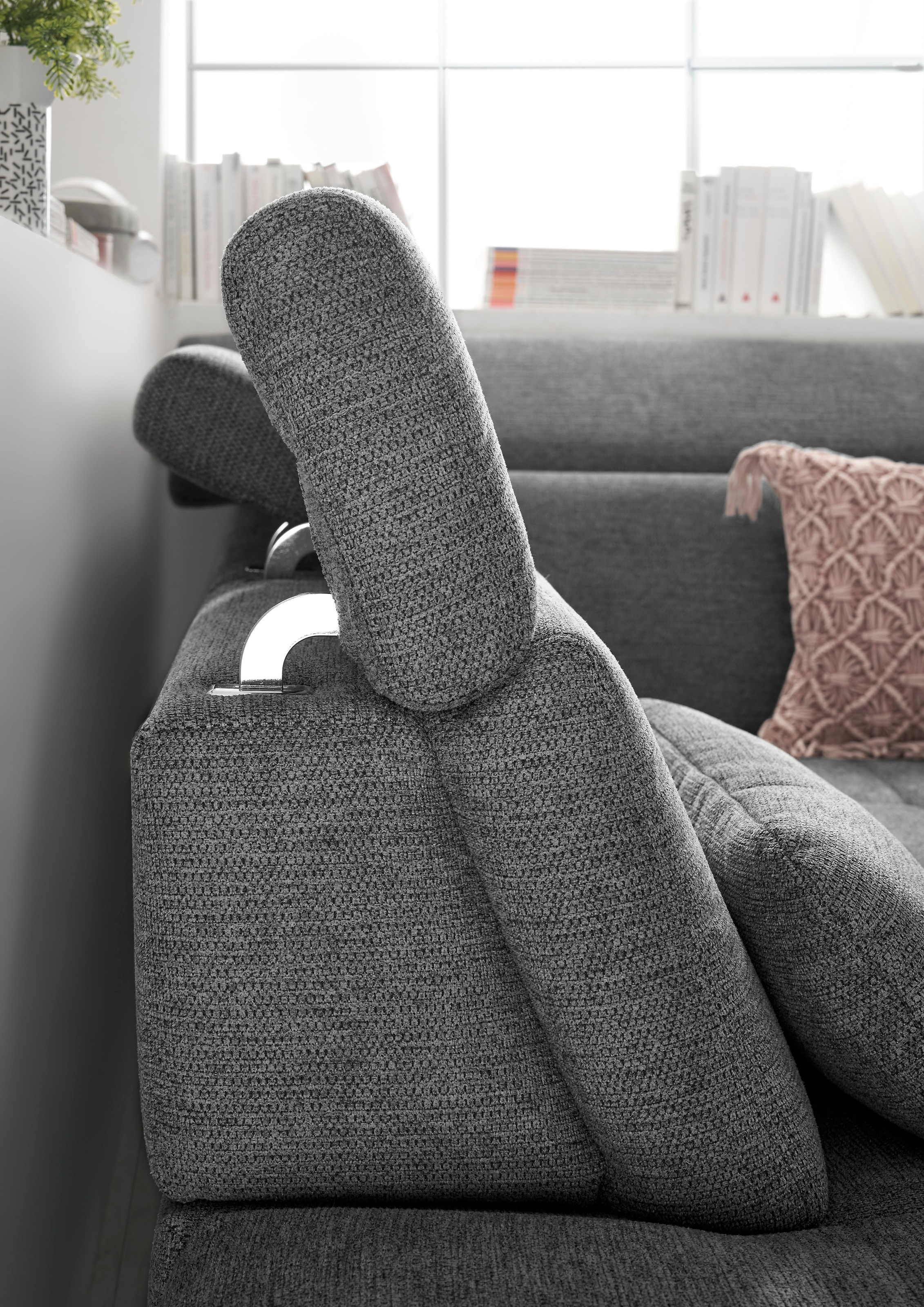 set one by Musterring Ecksofa »SO 3400, Komfortsitzhöhe 47cm oder 49cm, inkl. Sitztiefenverstellung«, verschiedene Funktionen, Kaltschaumpolsterung, Stellmaße 220 x 317 cm