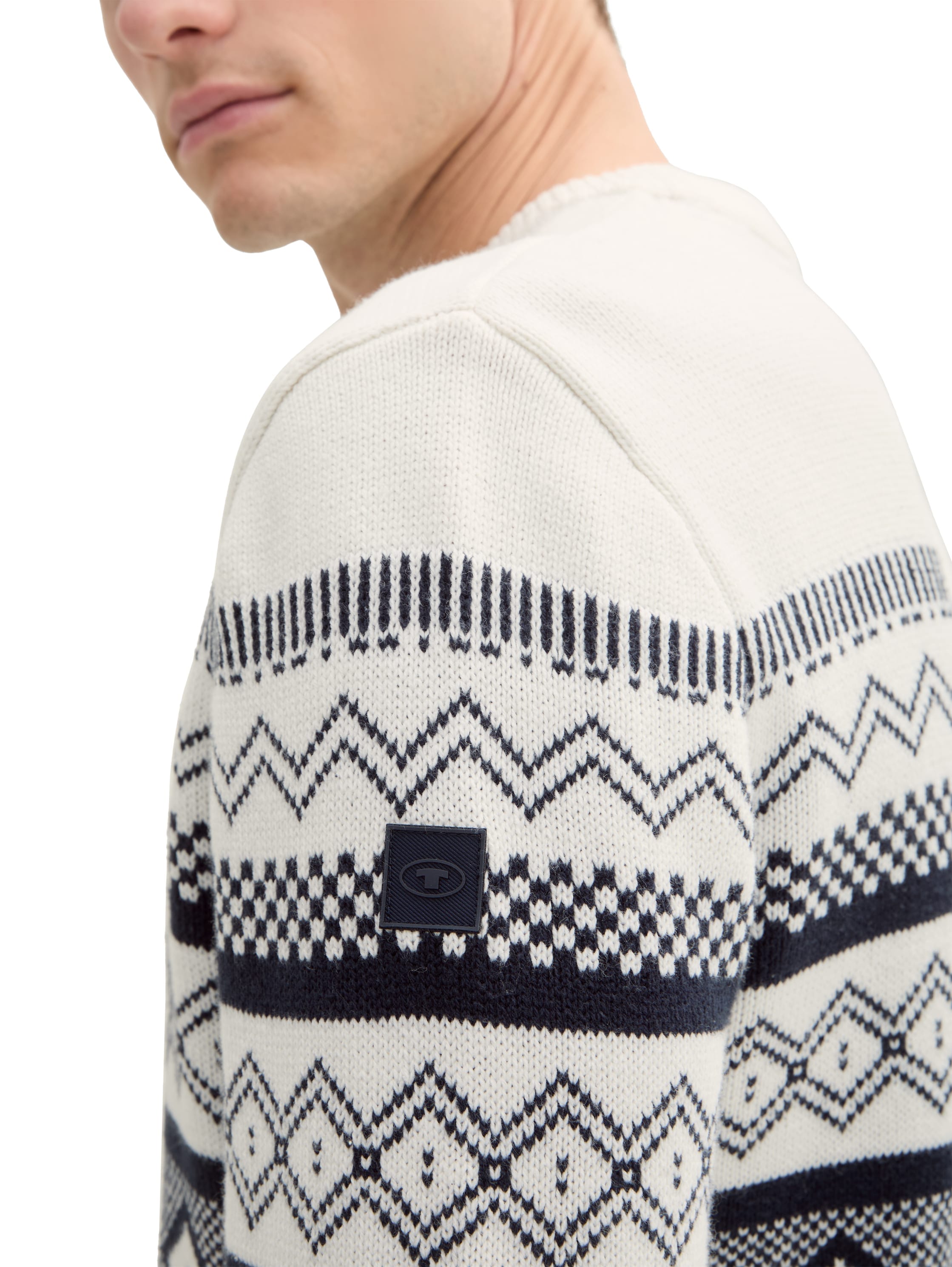 TOM TAILOR Jacquardpullover mit Colorblock