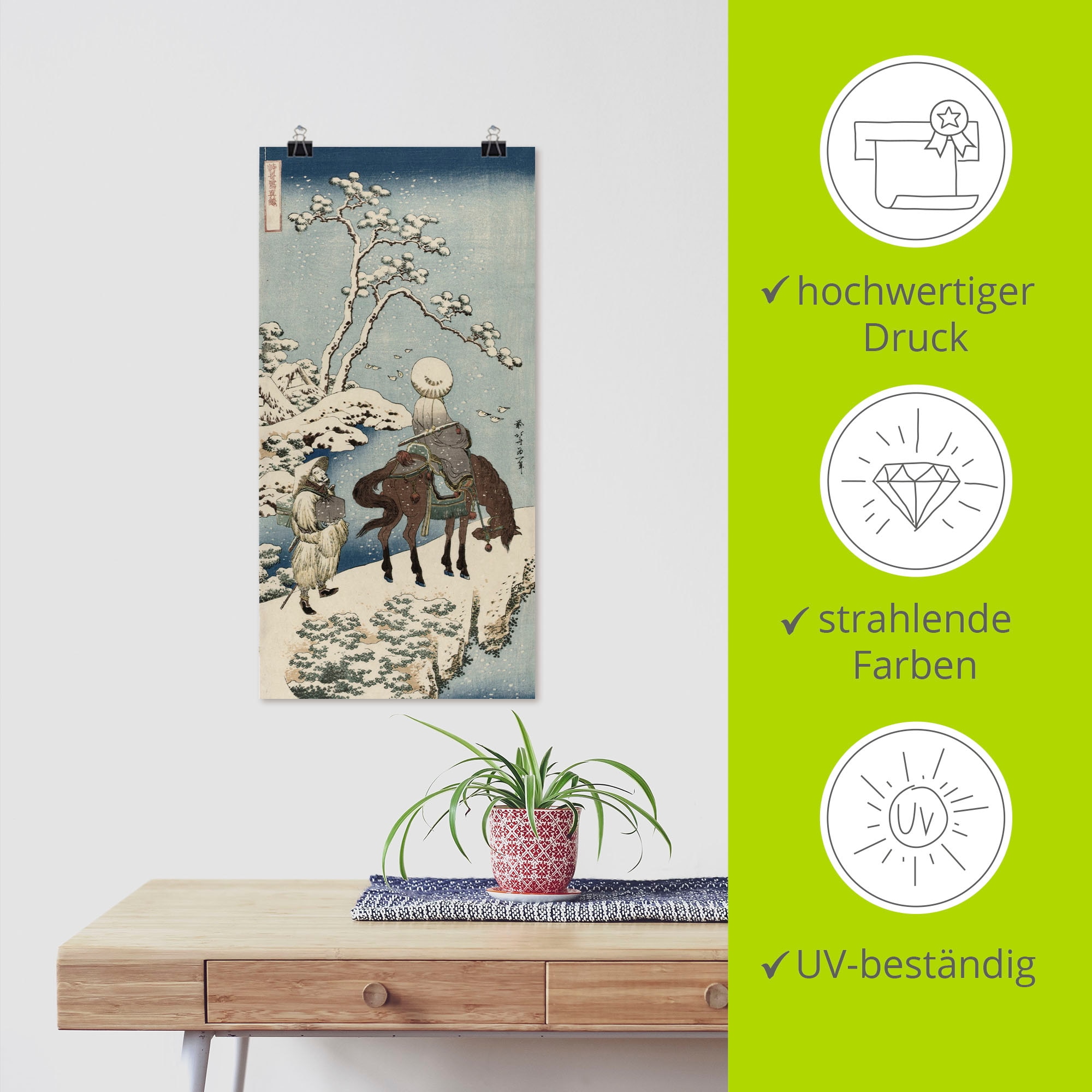 Artland Kunstdruck »Der chinesische Dichter Su Dongpo«, Mann, (1 St.), als Leinwandbild, Wandaufkleber oder Poster in versch. Größen