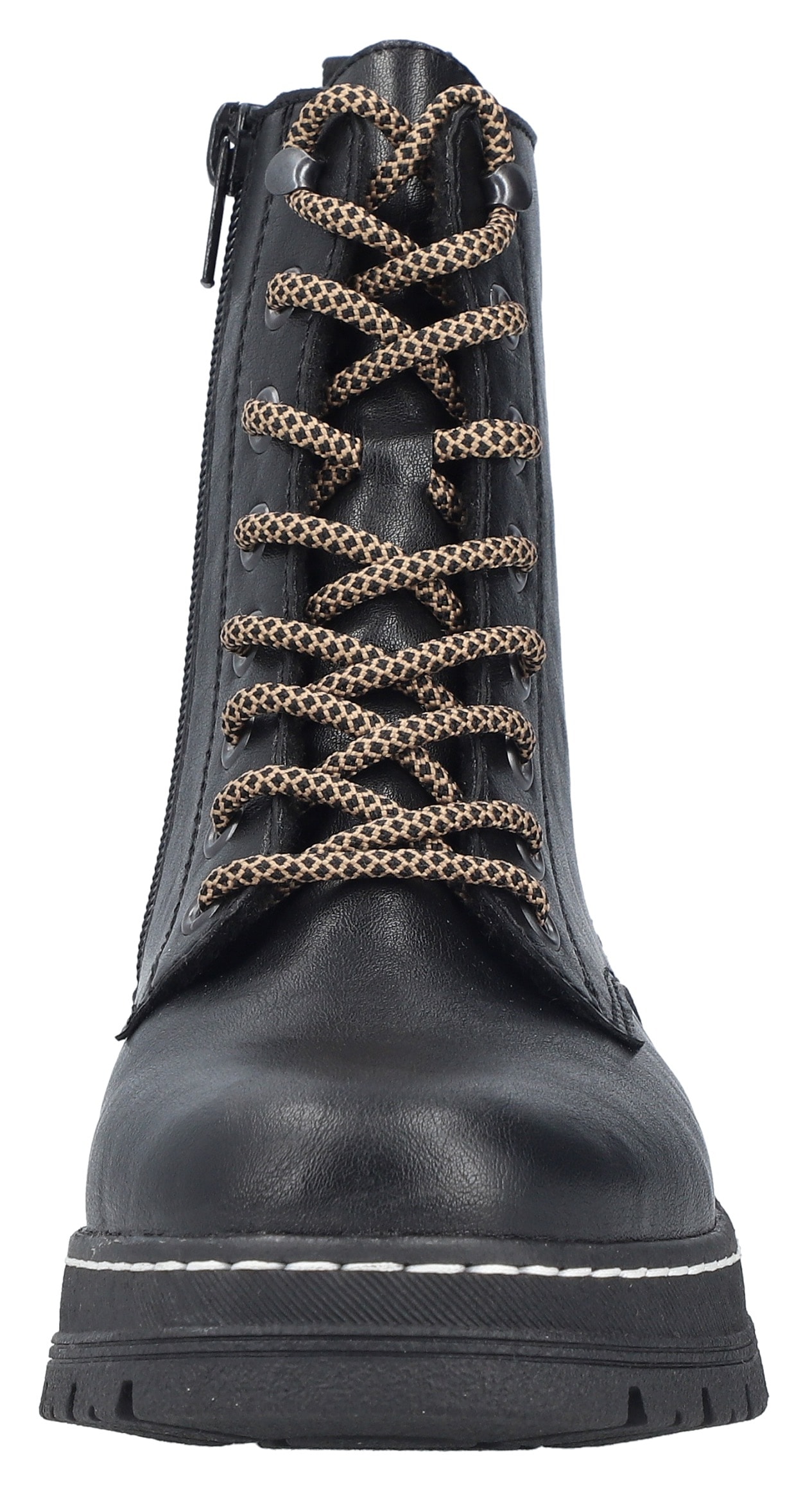 Rieker Schnürstiefelette  Schnürboots, Plateauboots, Profilsohle, mit Innenreißverschluss