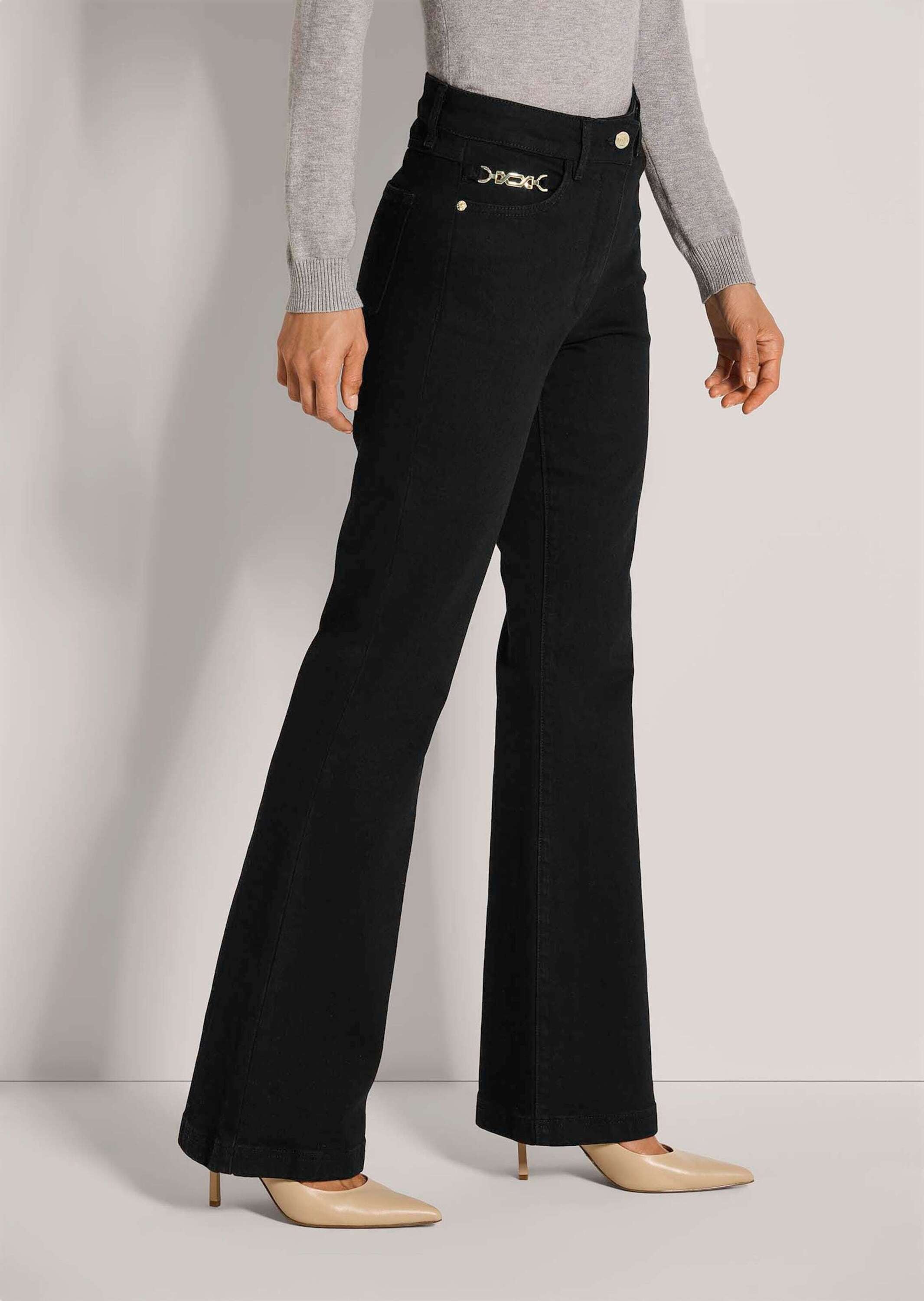 MADELEINE Regular-fit-Jeans »Bootcut-Jeans Bootcut-Jeans mit Kettendetails«