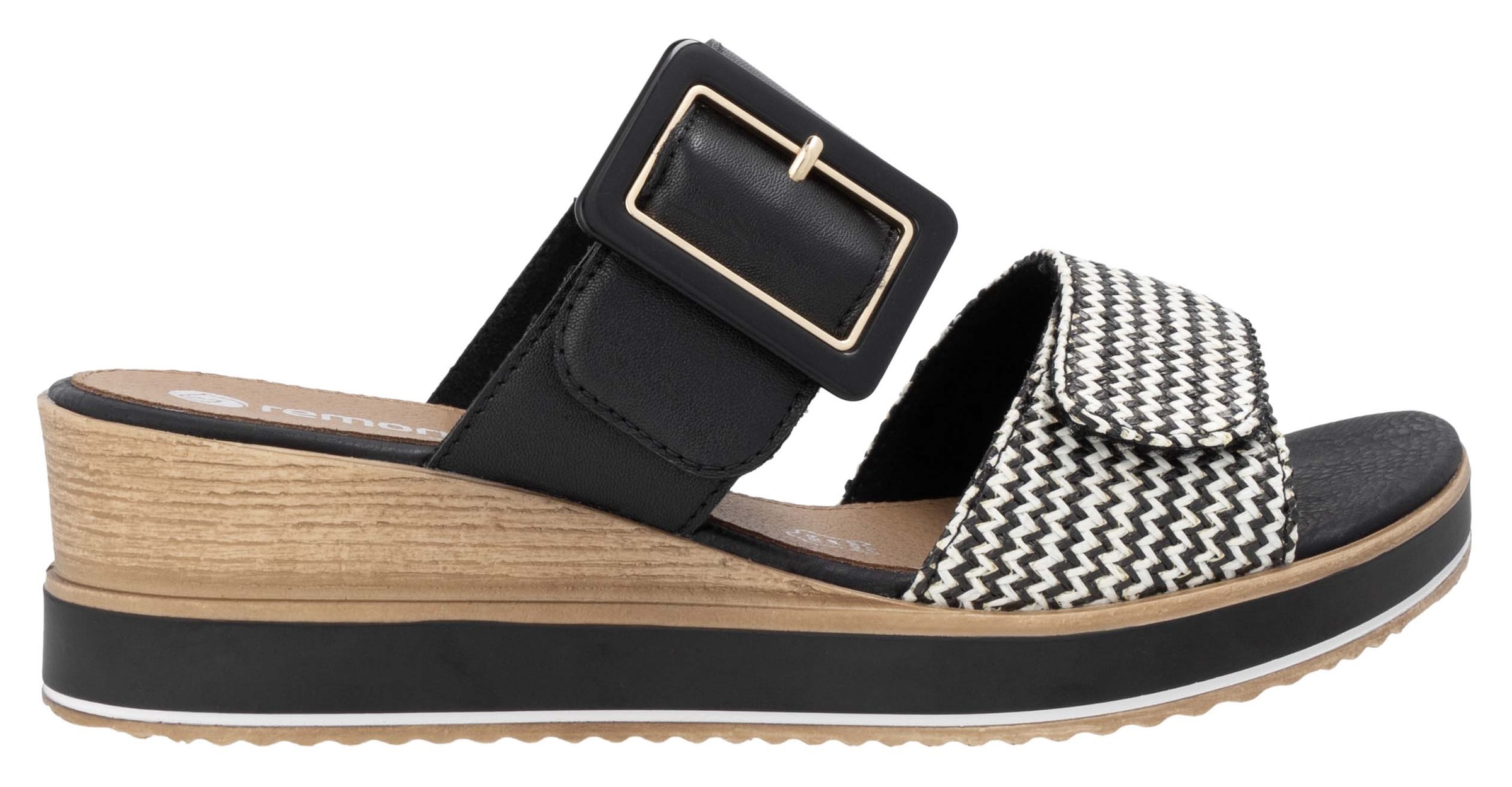 Remonte Pantoffel, Keilabsatz, Sommerschuh, Bequemschuh mit Softfußbett