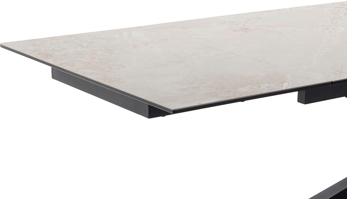 MCA furniture Esstisch »TESERO Auszugtisch 200-300 cm«, (Einzelstück), Keramik,Metall,Marmor-Optik,ausziehbar,belastbar 100kg,10-12 Pers.
