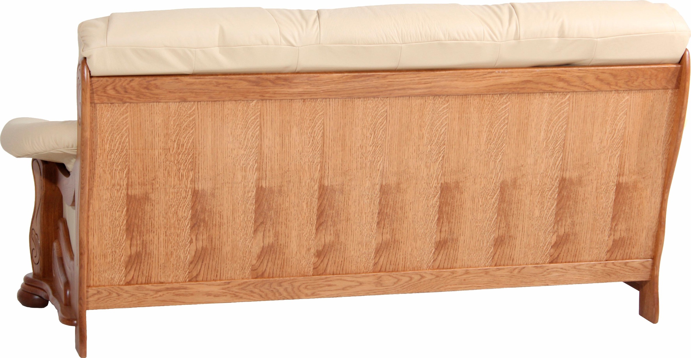 Max Winzer® 3-Sitzer »Texas mit aufwendig gefrästen Ornamenten im Eichenholzgestell«, bequemer Retro Klassiker, kompakte Stellmaße, Breite 202 cm