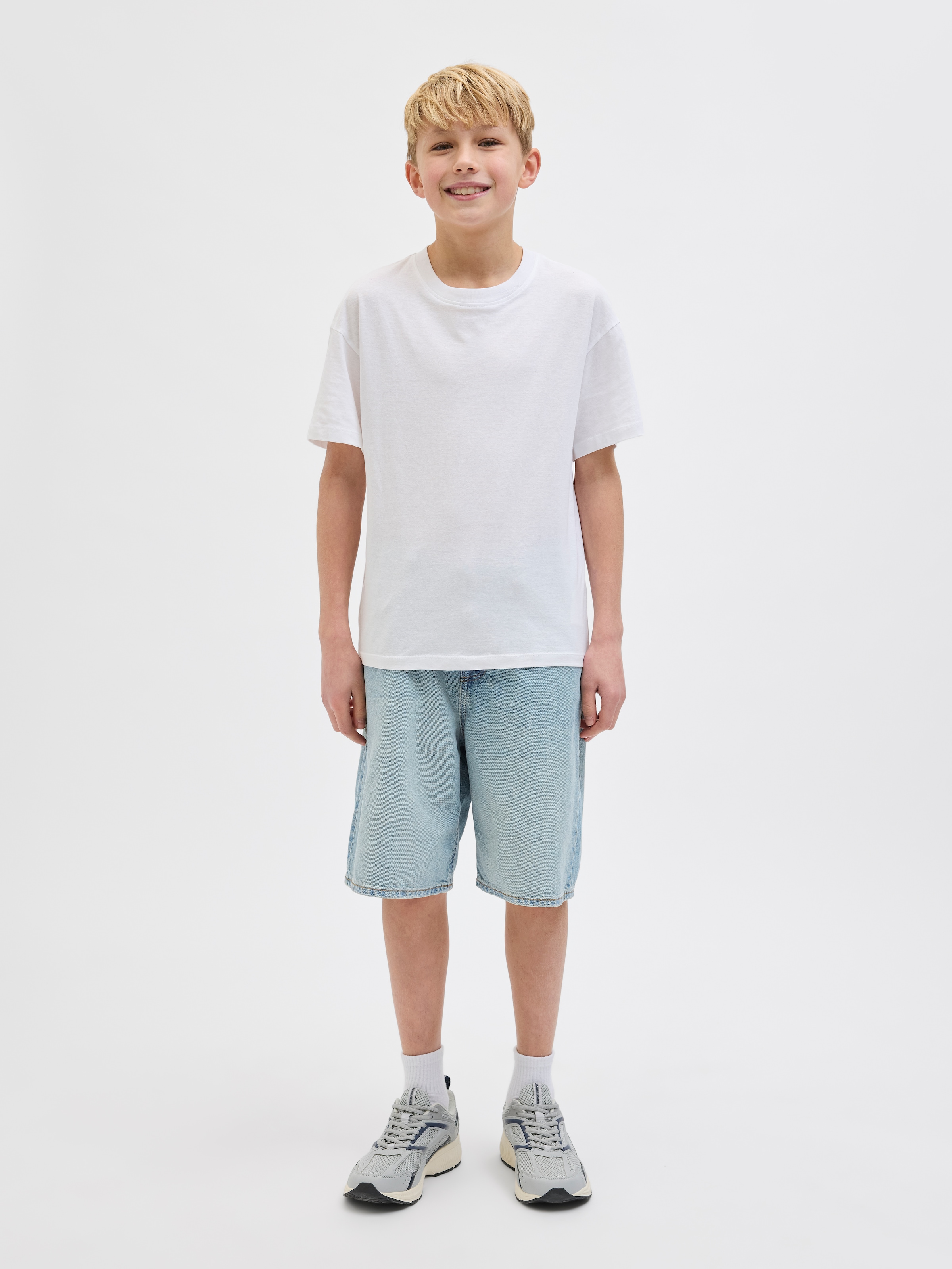 Jack & Jones Junior Shorts »JJIALEX mit Relaxed Fit und hoher Taille«  unifarben, modisch, relaxed fit, Web