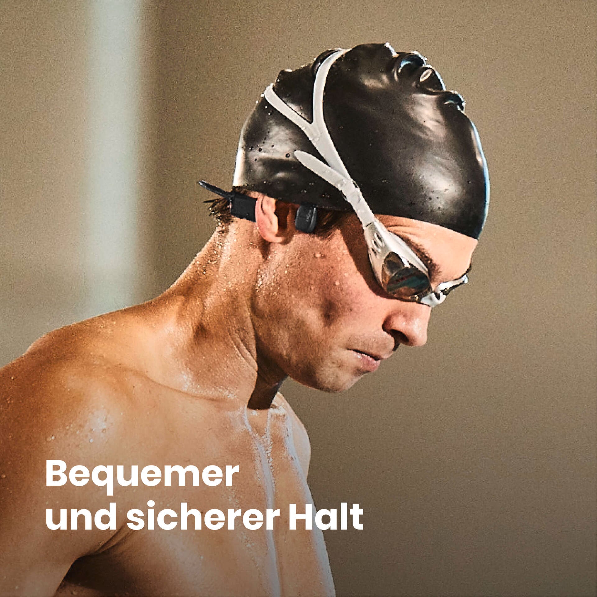 Shokz Open-Ear-Kopfhörer »OpenSwim + Cooling Towel«, integrierter MP3-Player und 4 GB Speicher