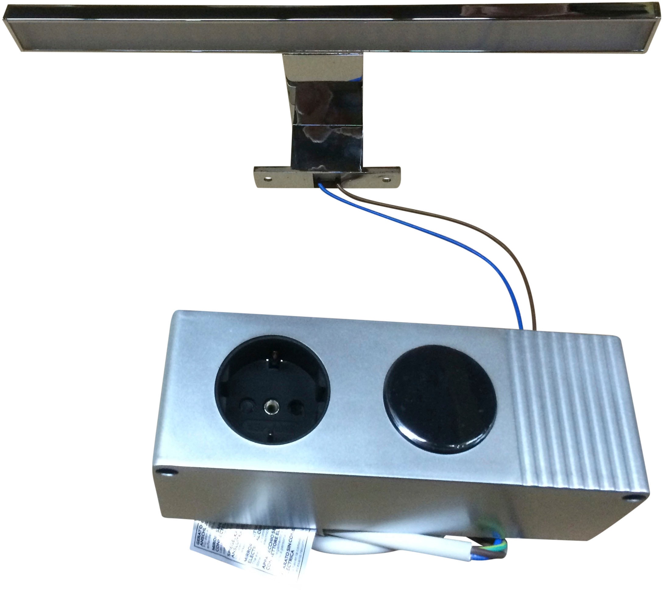 trendteam LED Spiegelleuchte LED-Board Kaltweiß Länge 30 cm - LED Badaufbauleuchte mit kaltem Licht - Mit Multibox