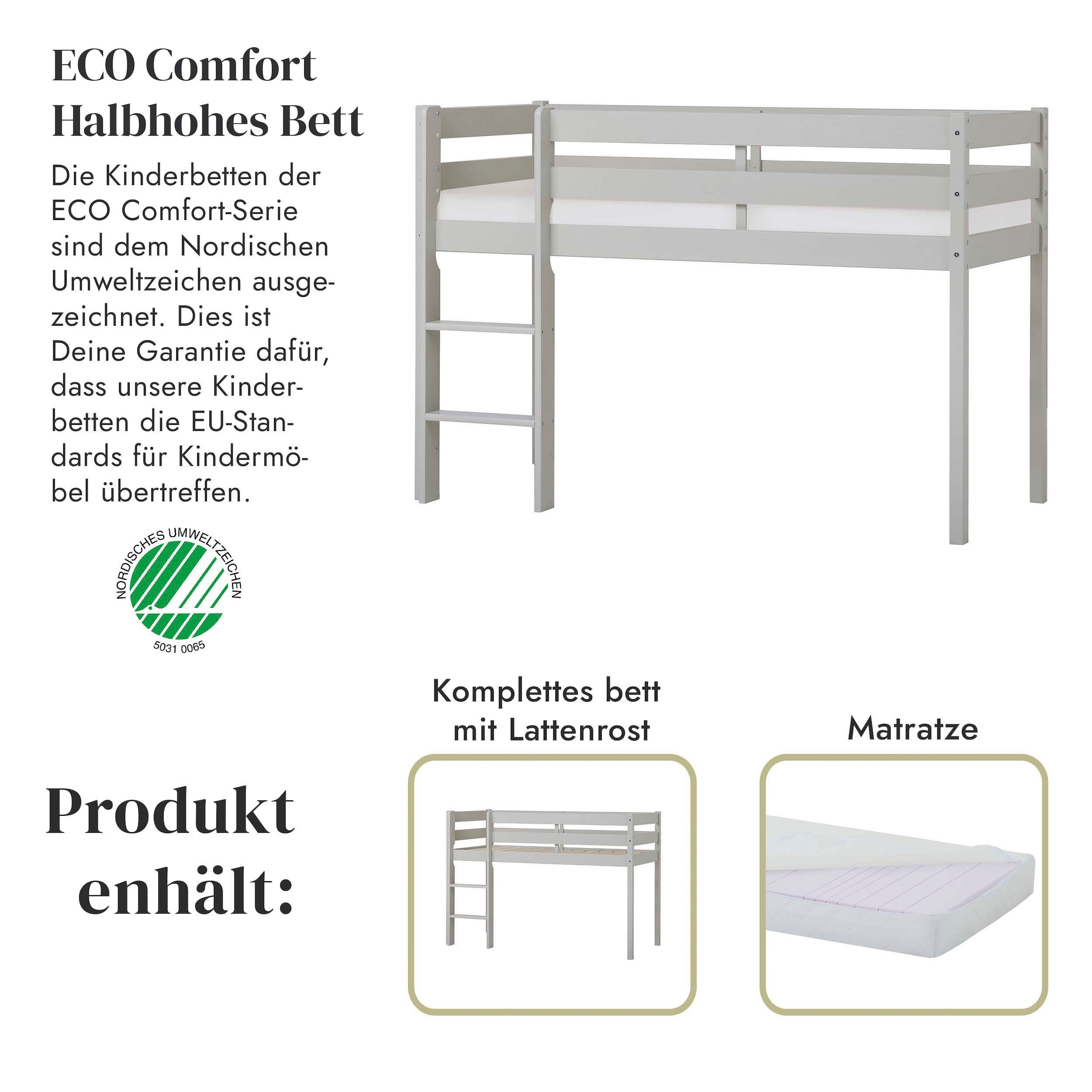 Hoppekids Spielbett »ECO COMFORT, Hochbett, in 2 Einzelbetten teilbar«, Höhe 72cm, Farbe & Größe & Matratze
