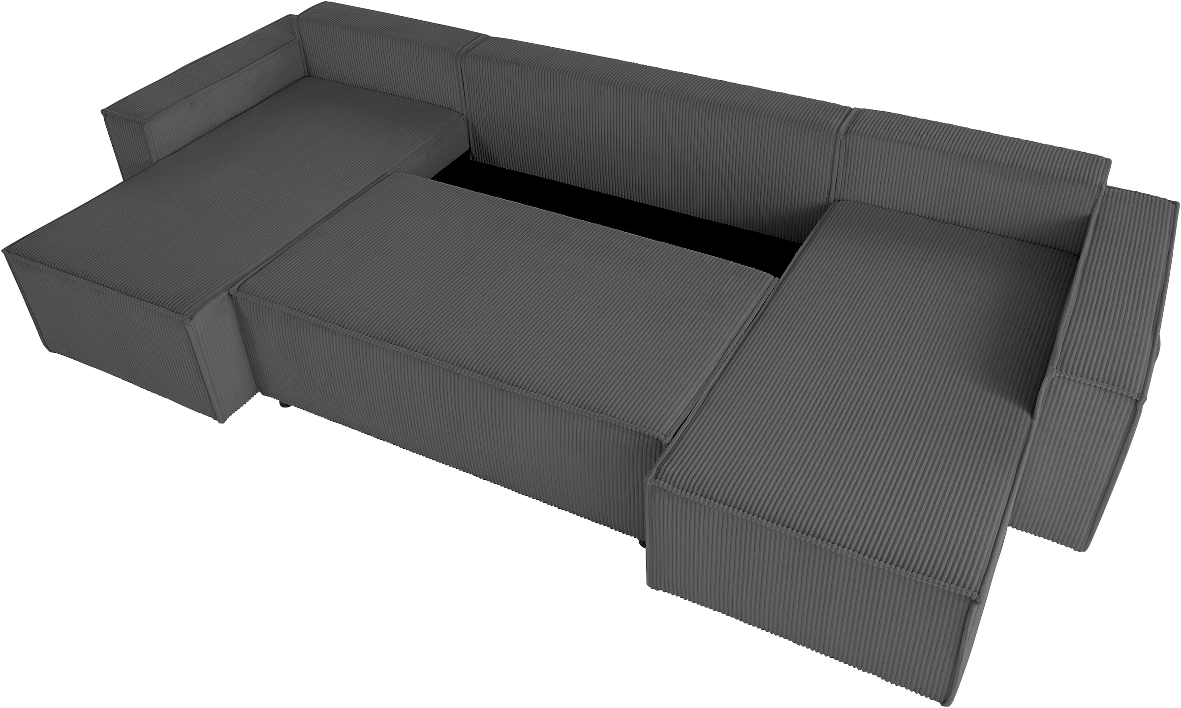 OTTO home Wohnlandschaft »CASSI L-Form, 311cm - OTTO. Verlässliche Qualität.« Schlaffunktion (133/200), Boxspring, Bettkasten, Cord, Unser Tiefpreis