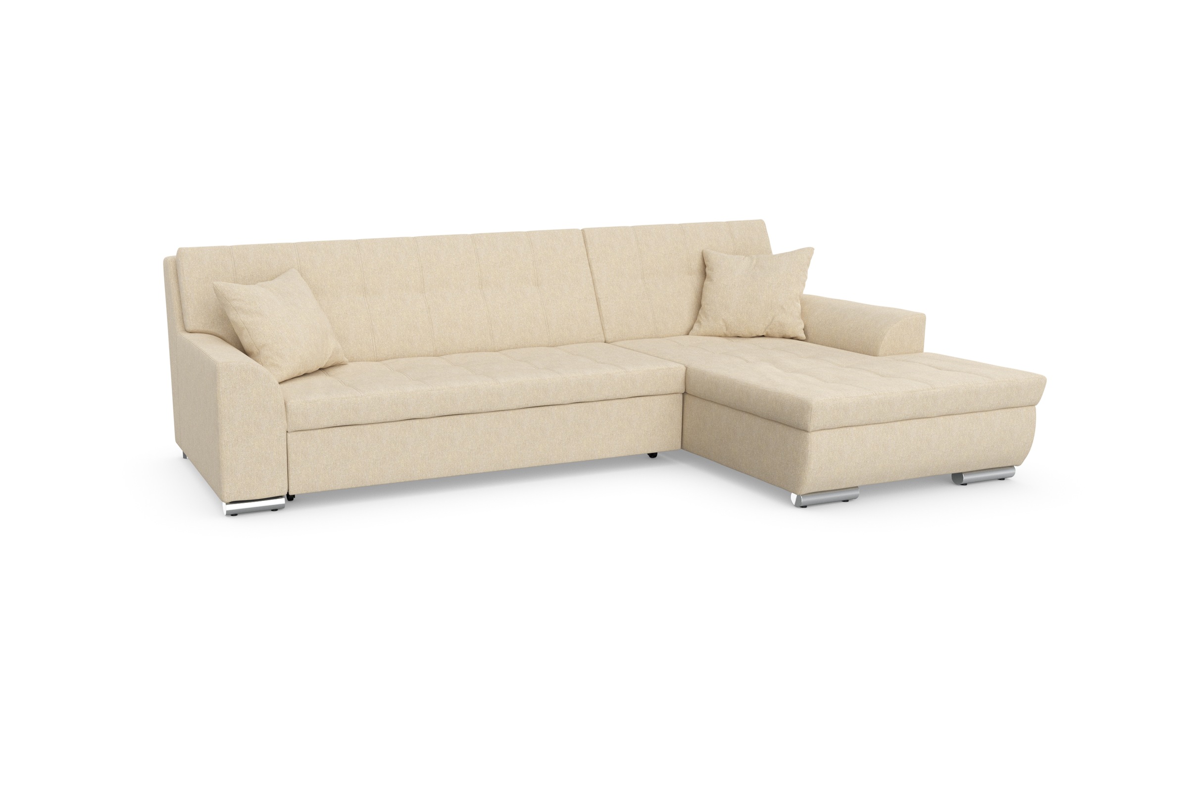 DOMO collection Ecksofa Treviso, wahlweise mit Bettfunktion, incl. Zierkissen