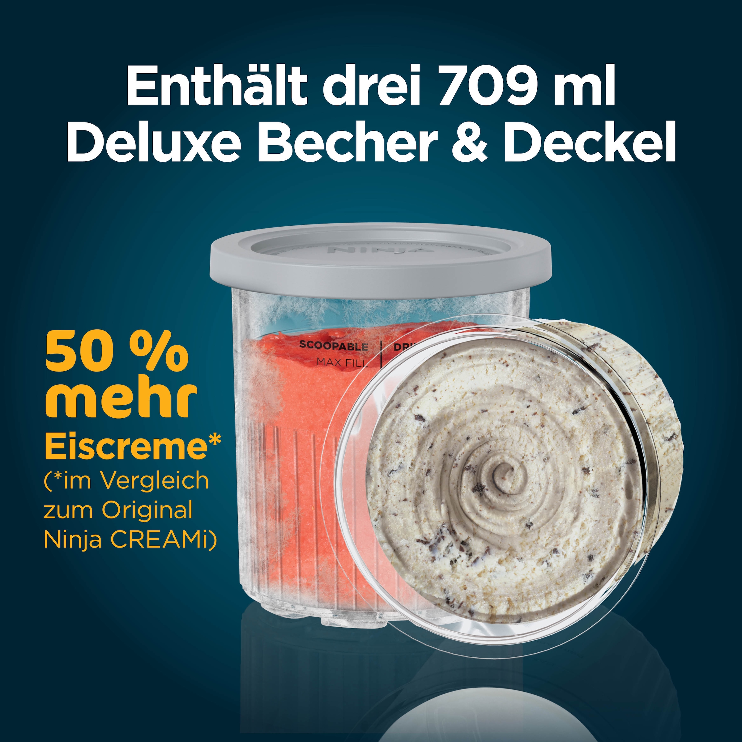 NINJA Eismaschine »NC501EU Creami Deluxe, 10-in-1 Eis-und Eisgetränkmaschine«, 800 W