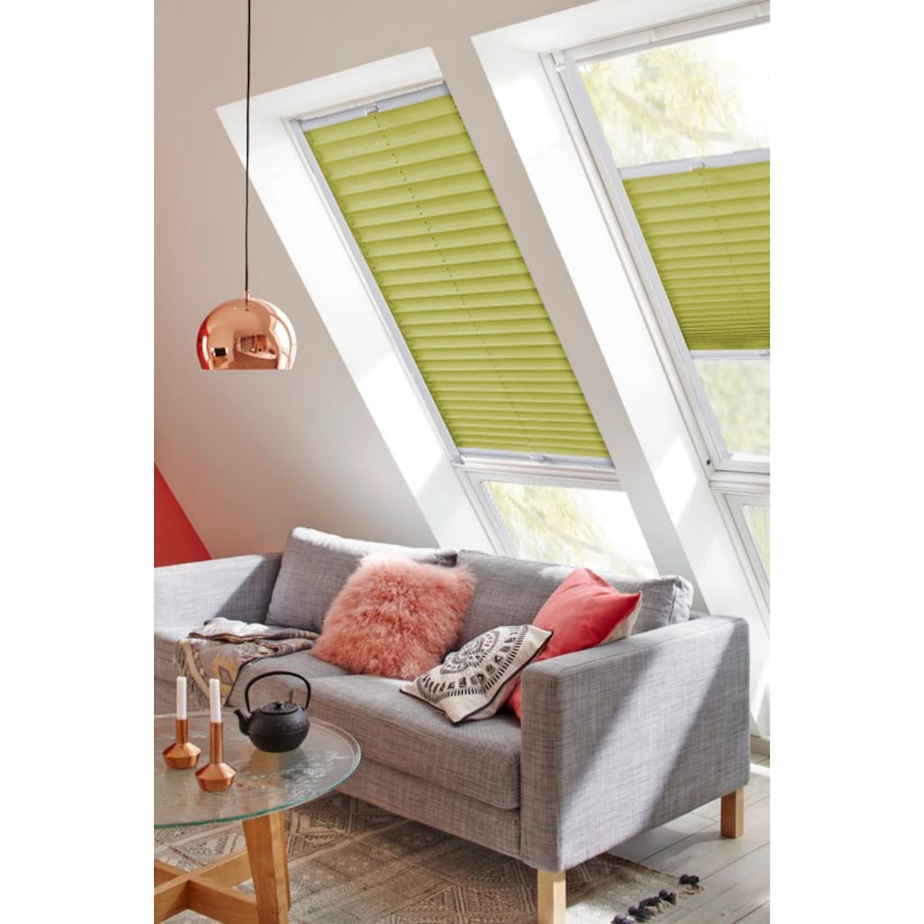 sunlines Dachfensterplissee »Classic Style Crepe«, Lichtschutz, verspannt