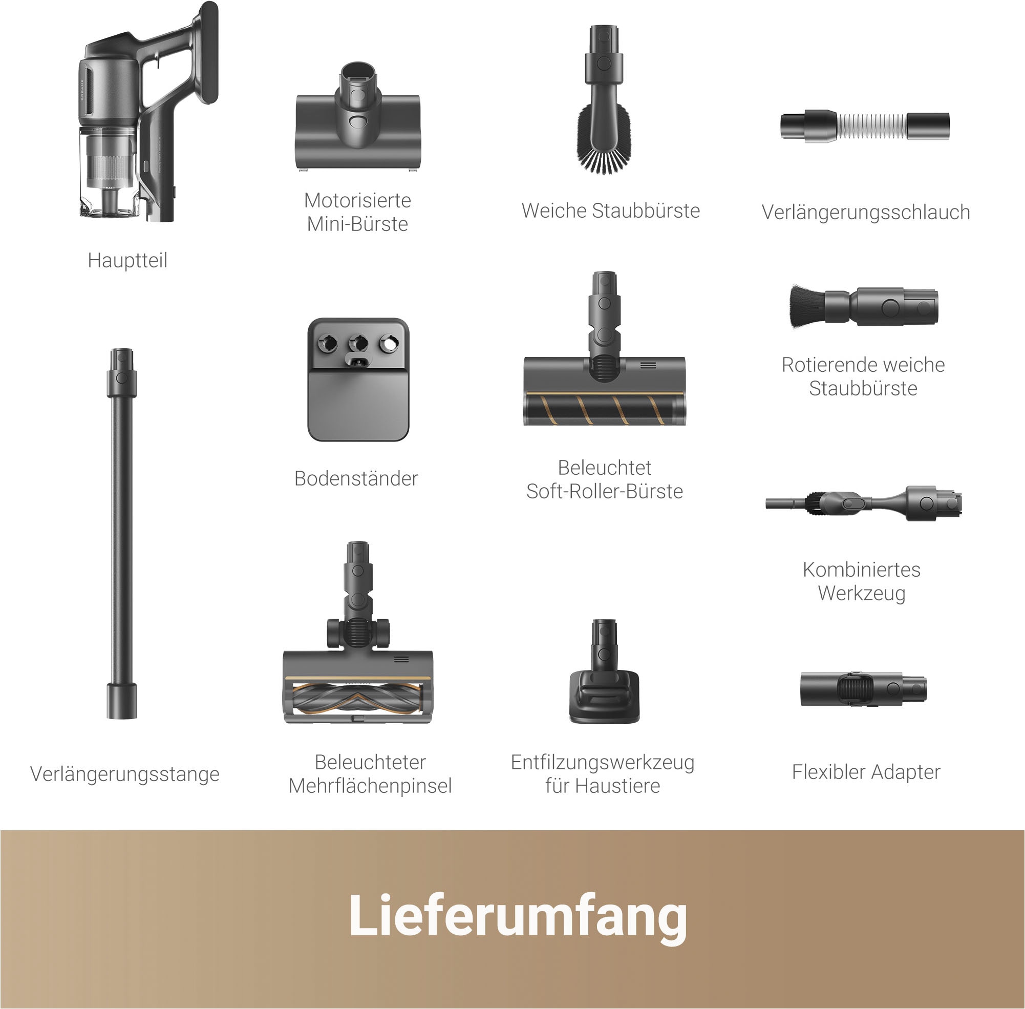 Dreame Akku-Hand-und Stielstaubsauger »Z30«, kabelloser Vacuumsauger