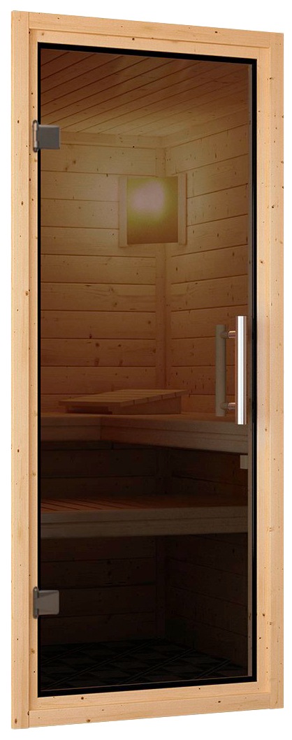Karibu Sauna »Laila« Set,  Ofen 3,6 kW Bio-Ofen externe Strg. easy