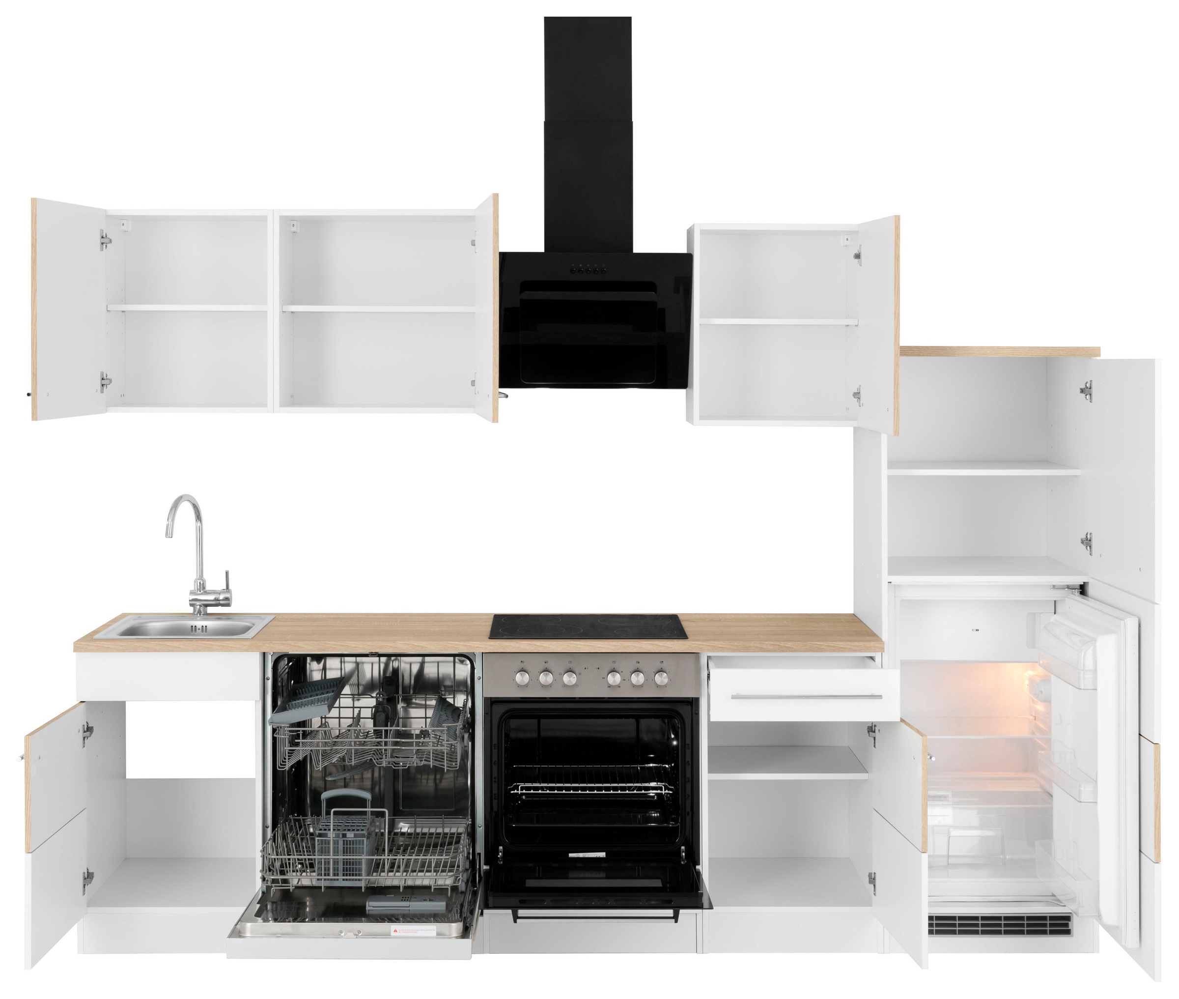 KOCHSTATION Küchenzeile »KS-Trient« Breite 280 cm, wahlweise mit E-Geräten, mit Arbeitsplatte