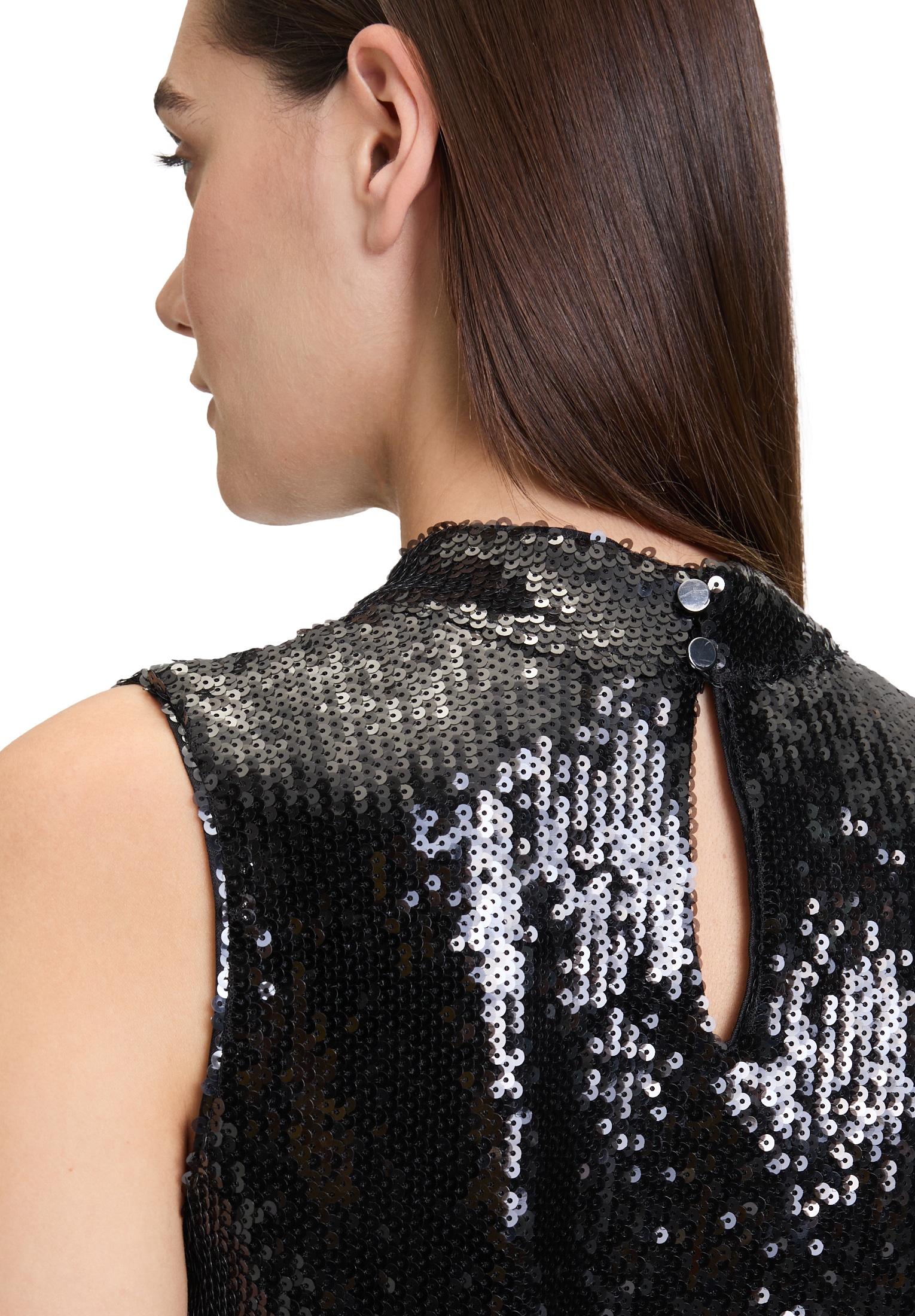 Vera Mont Tanktop »Pailletten-Top mit Stehkragen«