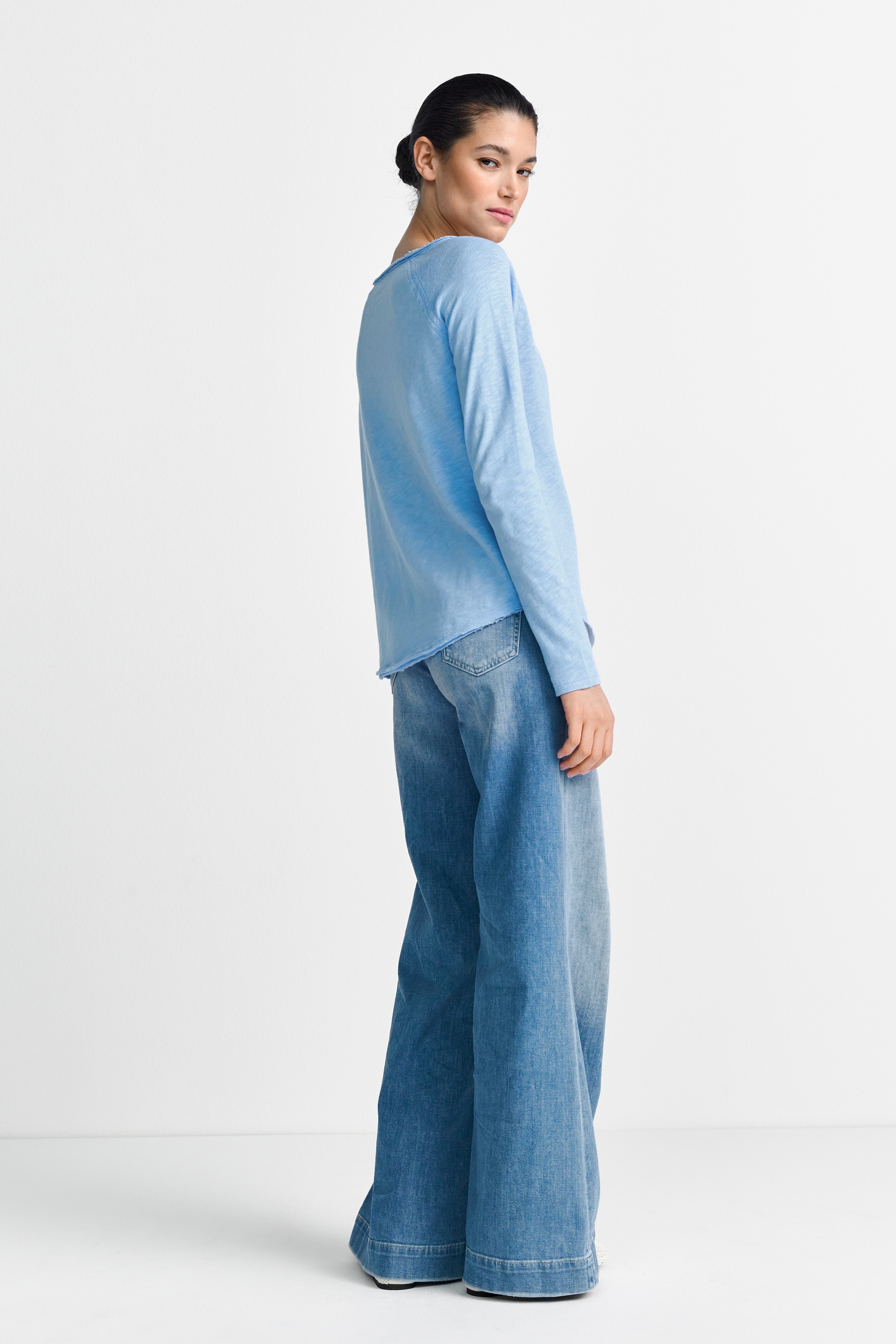 RICHROYAL »2409 O HJ LS« mit offener Ausschnittkante und Saum