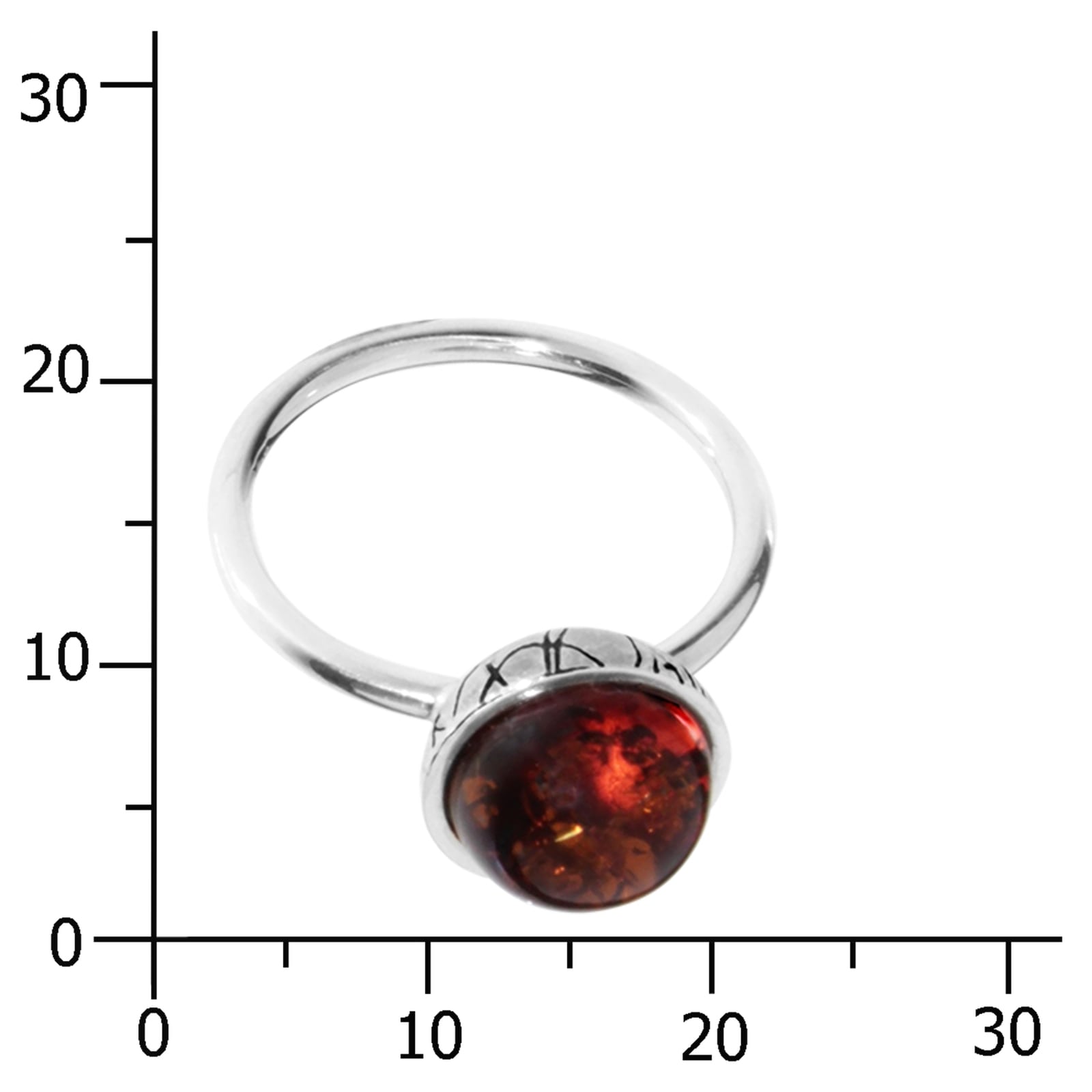 OSTSEE-SCHMUCK Fingerring »- Kugel 10 mm-Sarah Vicenca - Silber 925/000 - Bernstein«