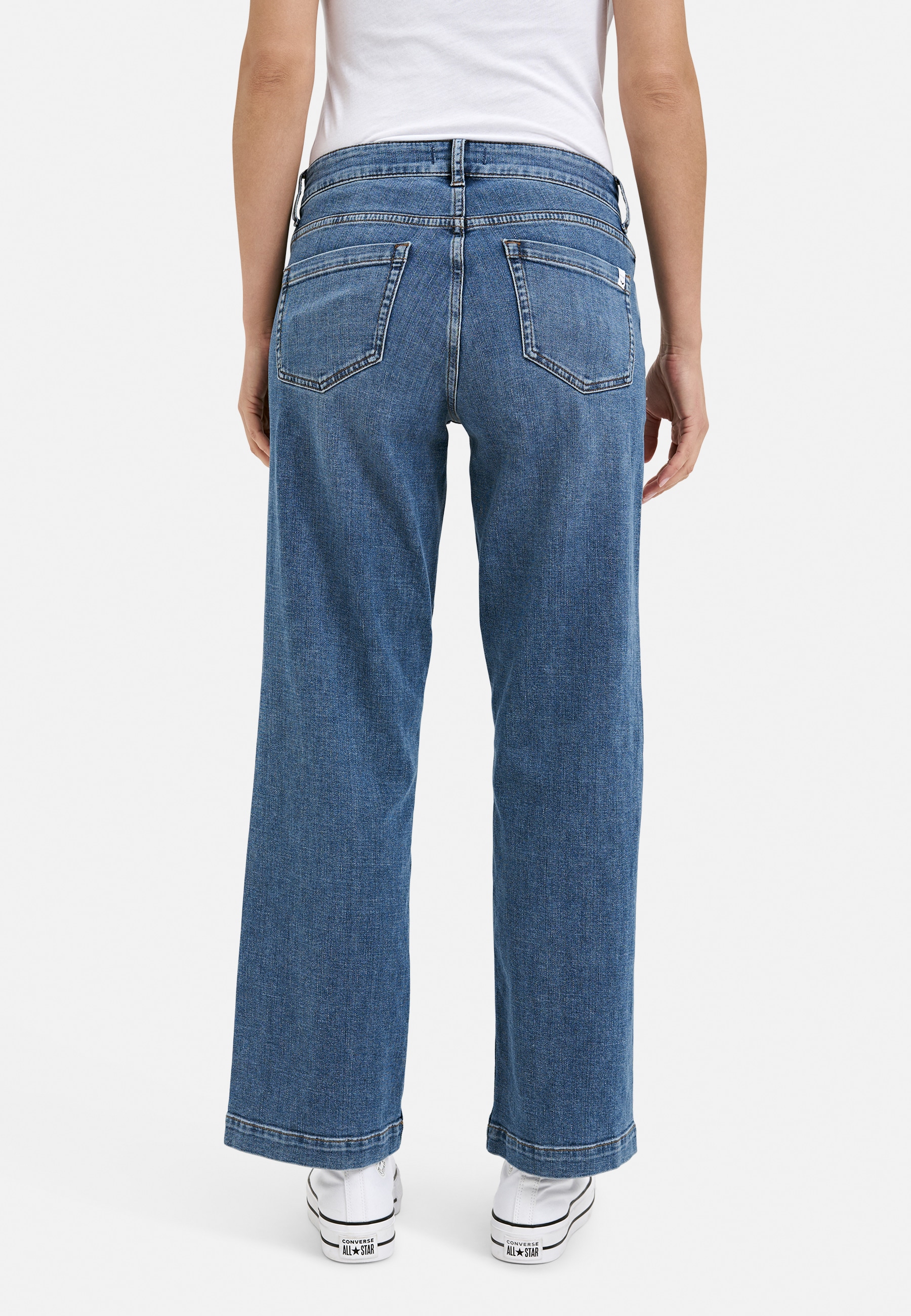 Smith & Soul Straight-Jeans Wide Leg, Mid Rise