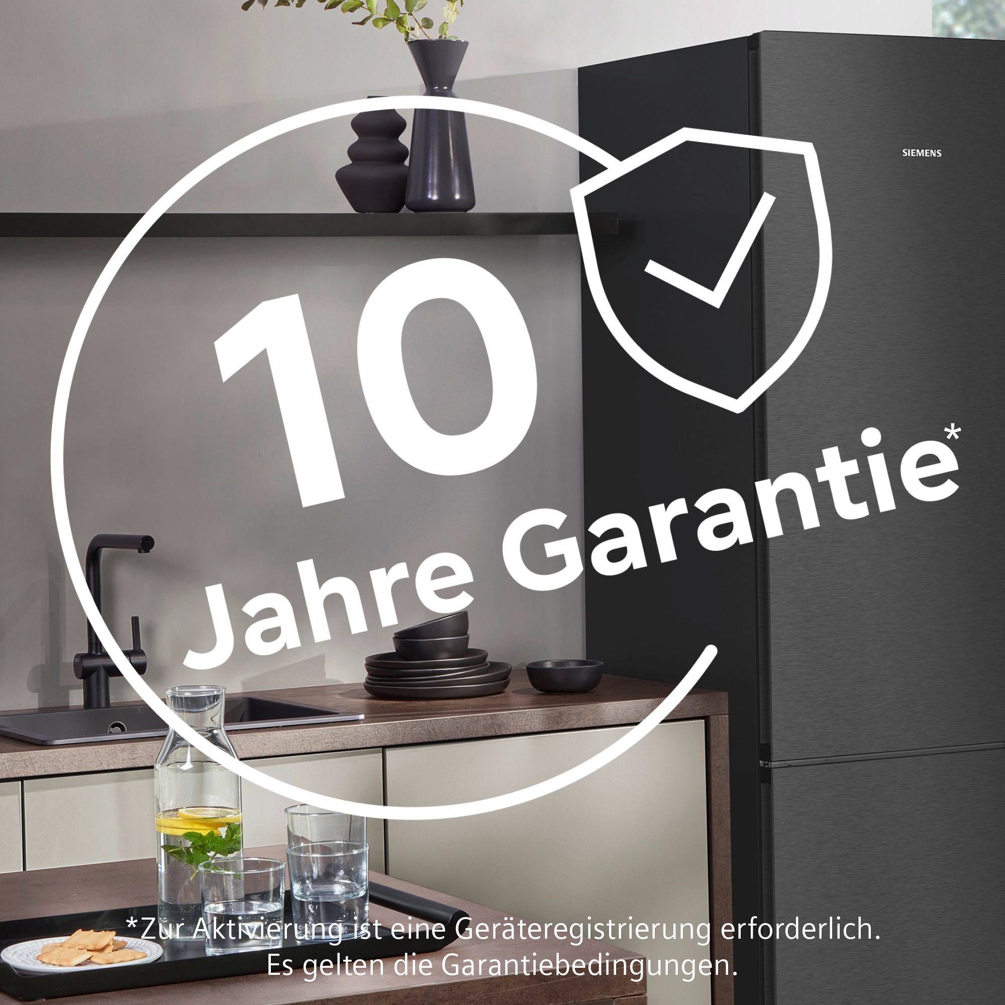 SIEMENS Kühl-/Gefrierkombination iQ700 »KG49NSBBF« 203 cm hoch 70 cm breit Elegantes Design in mattem Schwarz und kein Abtauen dank Total noFrost