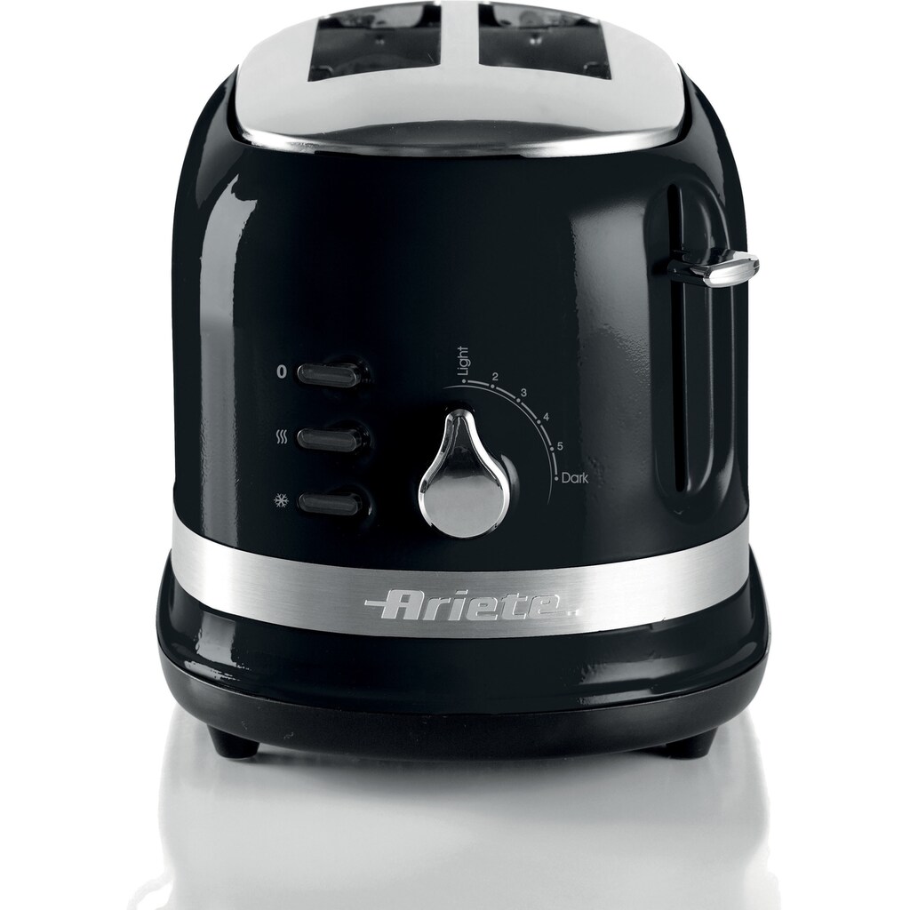 Ariete Toaster »149BK moderna schwarz«, 2 kurze Schlitze, 815 W