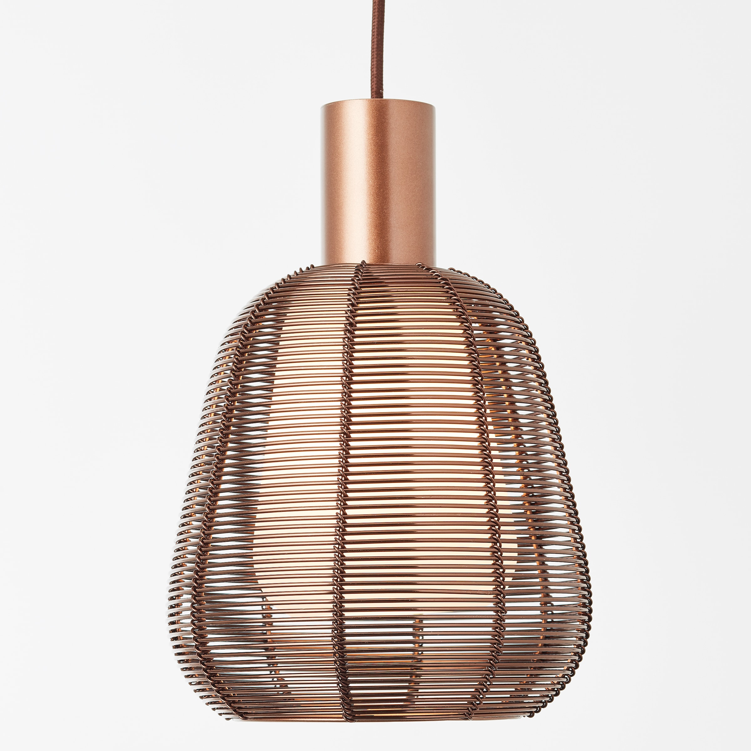 Brilliant Pendelleuchte »Wallace«, 3 flammig, Leuchtmittel E27 | ohne Leuchtmittel, 120 x 85 x 18 cm, 3 x E27, kürzbar, Kaffee dunkel, Metall/Glas